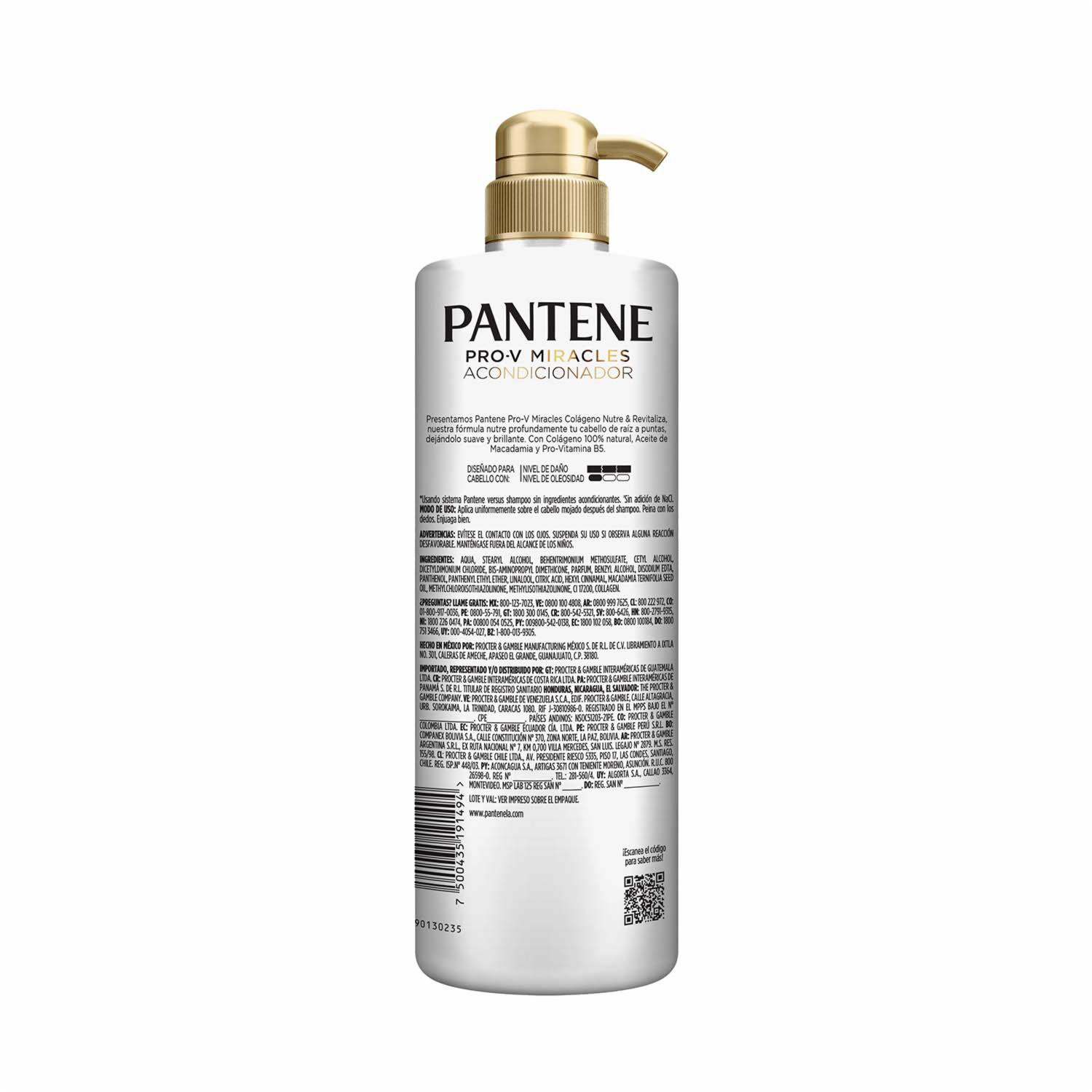 Acondicionador De Cabello Con Colágeno PANTENE 510 Ml - Imagen 3