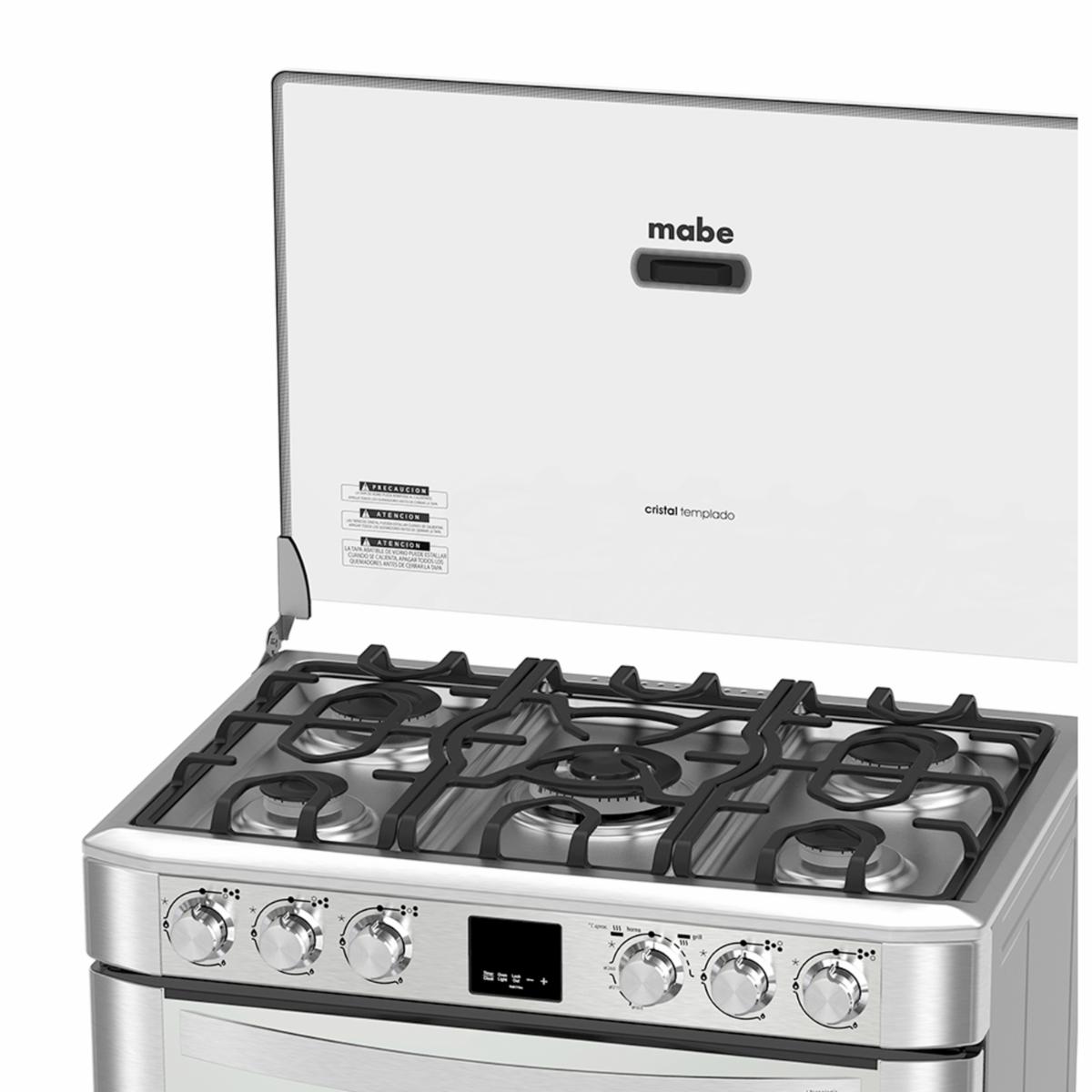 Cocina A Gas 76 Cm Con Grill EM7670FX1 MABE 5 Quemadores - Imagen 4