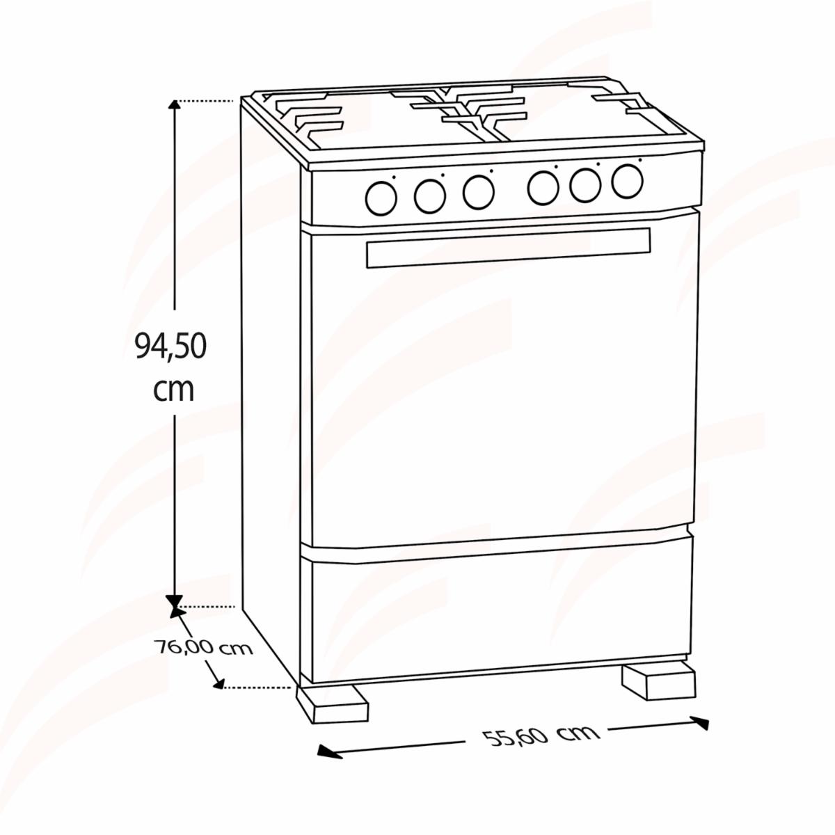 Cocina A Gas 76 Cm Con Grill EM7670FX1 MABE 5 Quemadores - Imagen 6