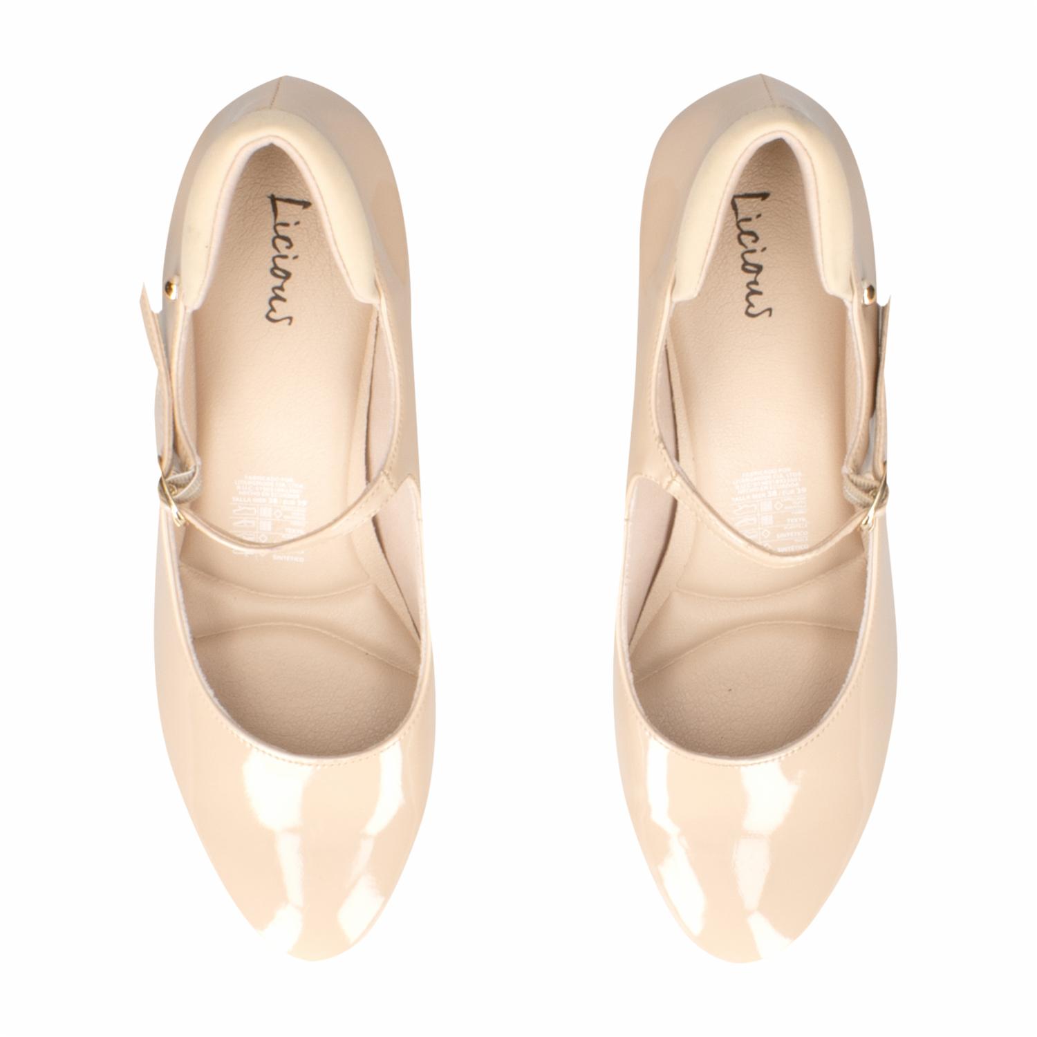 Zapato De Dama Tacón Fashion Beige LICIOUS - Imagen 3