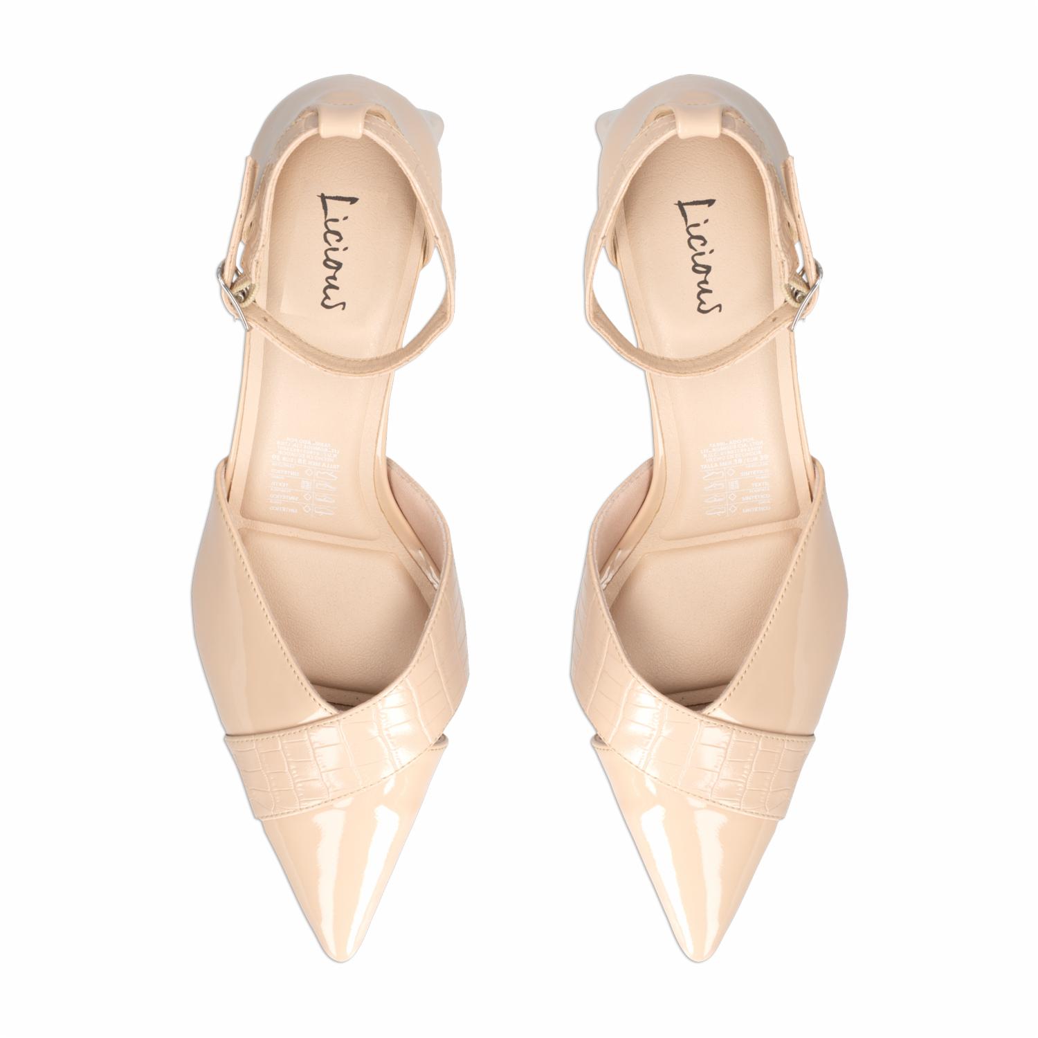 Zapato De Dama Tacón Fashion Beige LICIOUS - Imagen 3