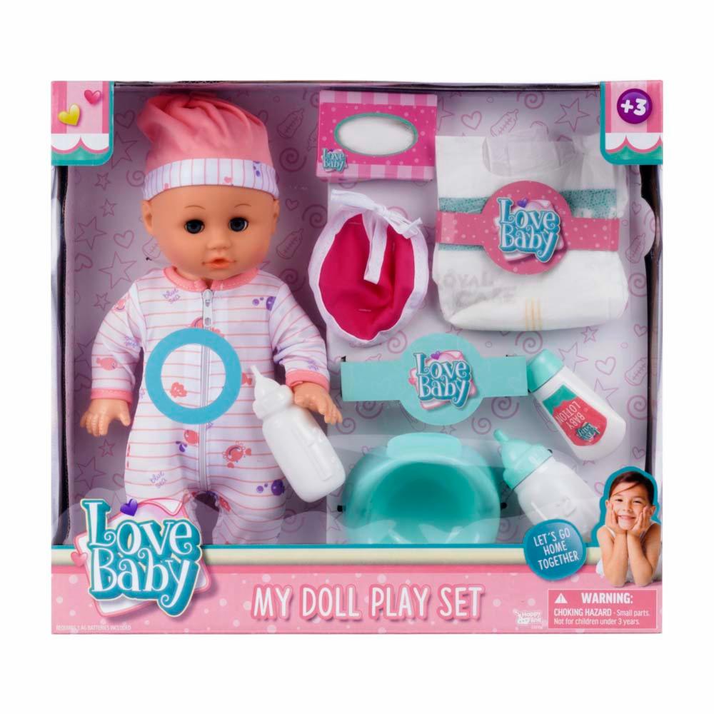 Muneco Bebe Happy Line Con Accesorios