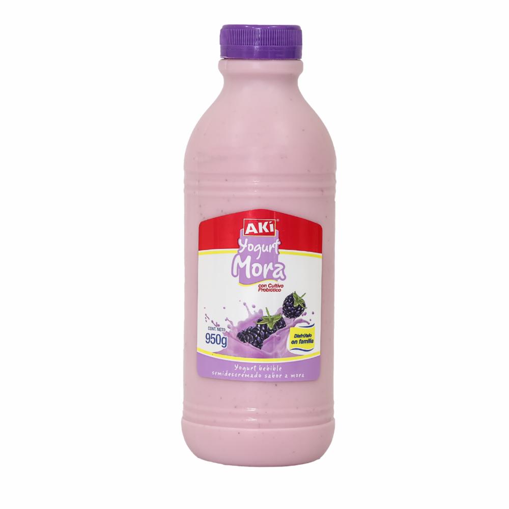 Yogurt Semidescremado Bebible Sabor A Mora AKÍ 950 G