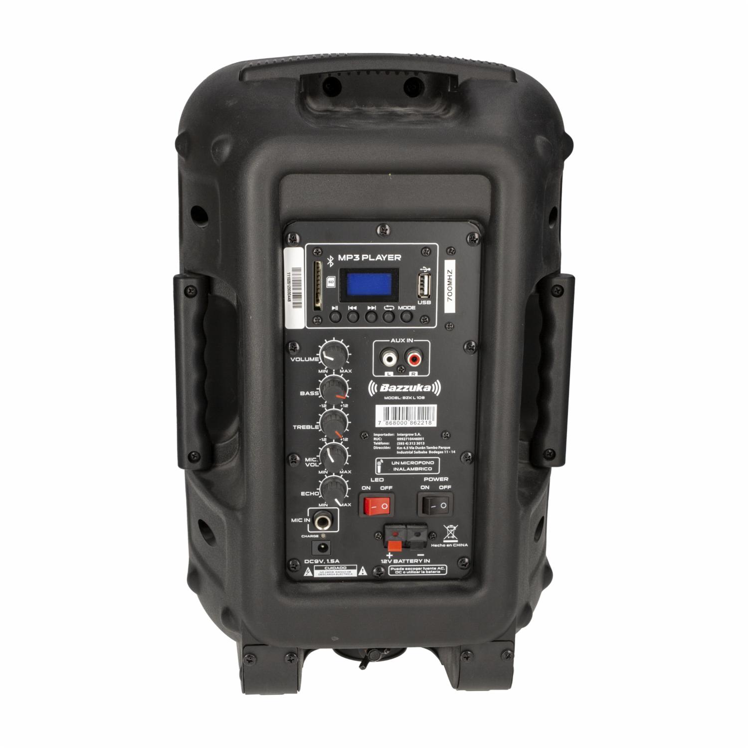 Parlante Amplificado L108-N BAZZUKA Negro - Imagen 3