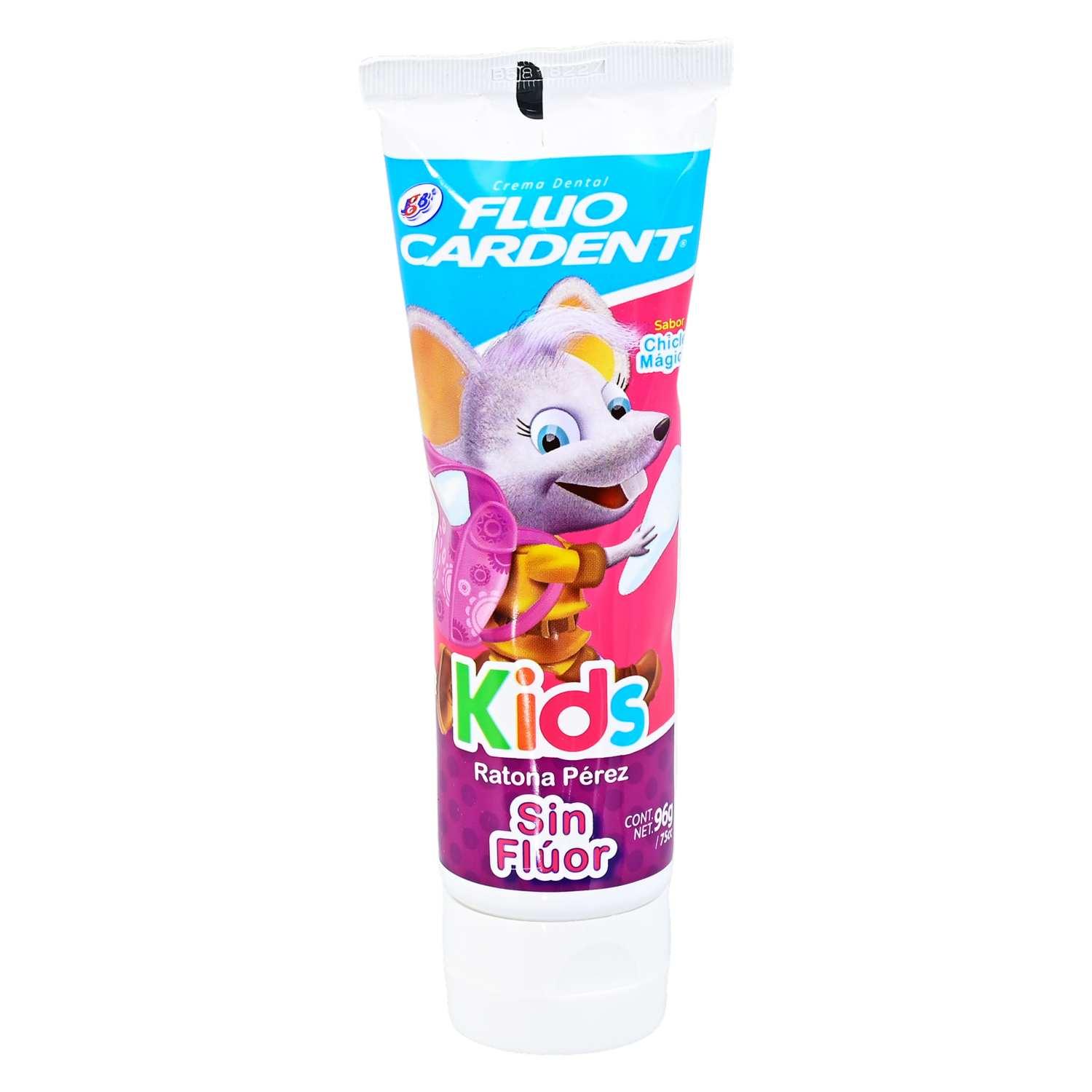 Pasta Dental Kids Ratona Péres Sin Flúor FLUO CARDENT 96 G