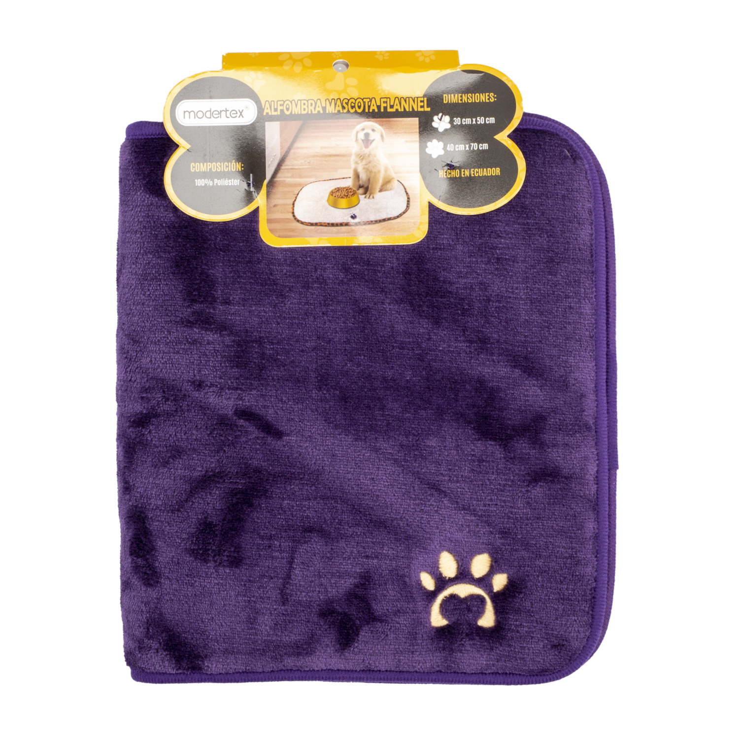 Alfombra Para Mascota Color Morado MODERTEX 30 Cm X 50 Cm