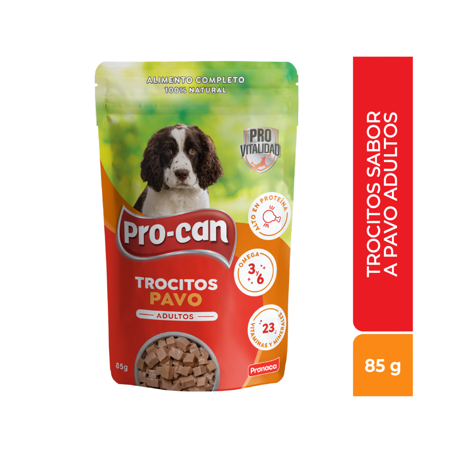 Alimento Para Perros Adultos Húmedo Trocitos De Pavo PRO-CAN 85 G