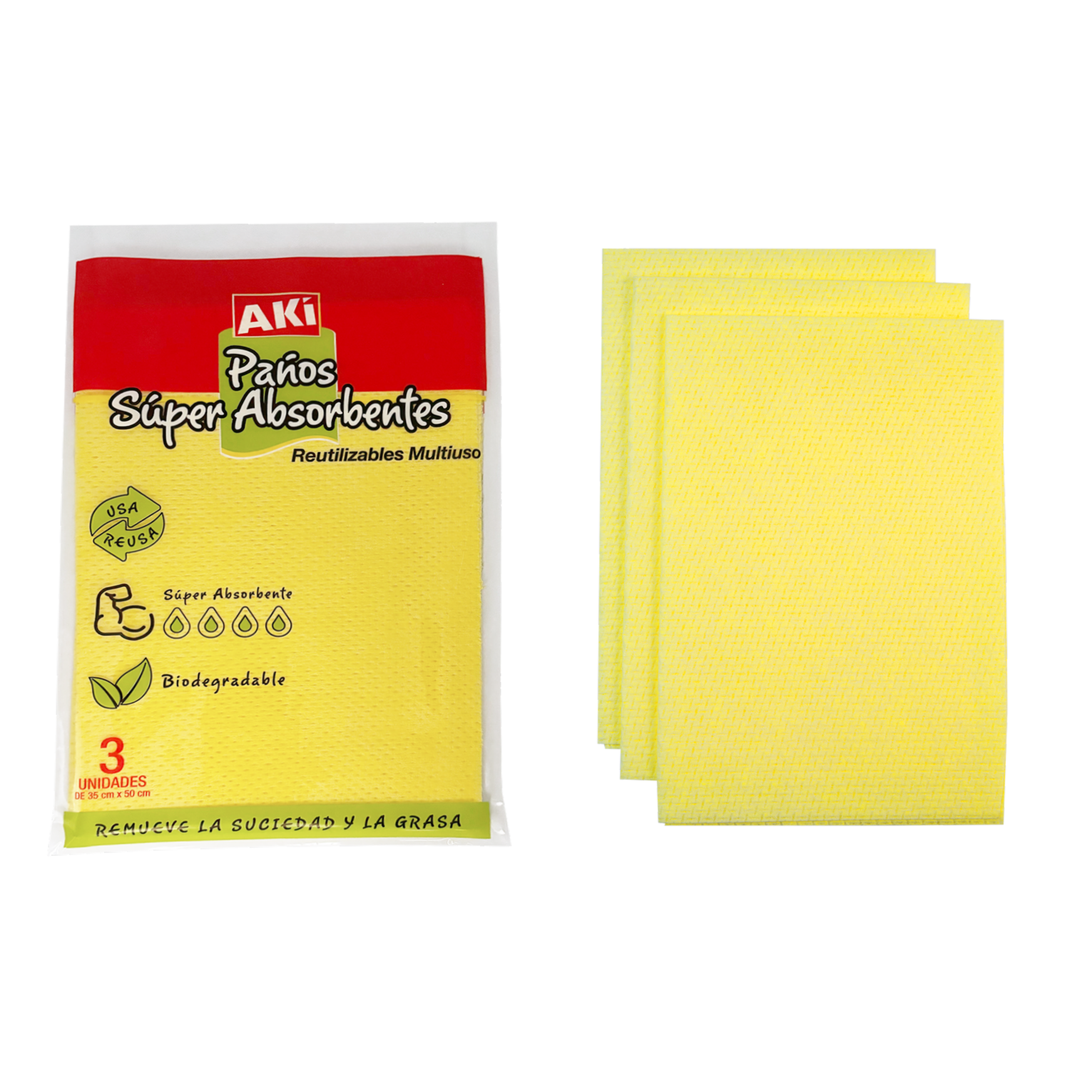 Paño Absorbente AKÍ X 3 Uds