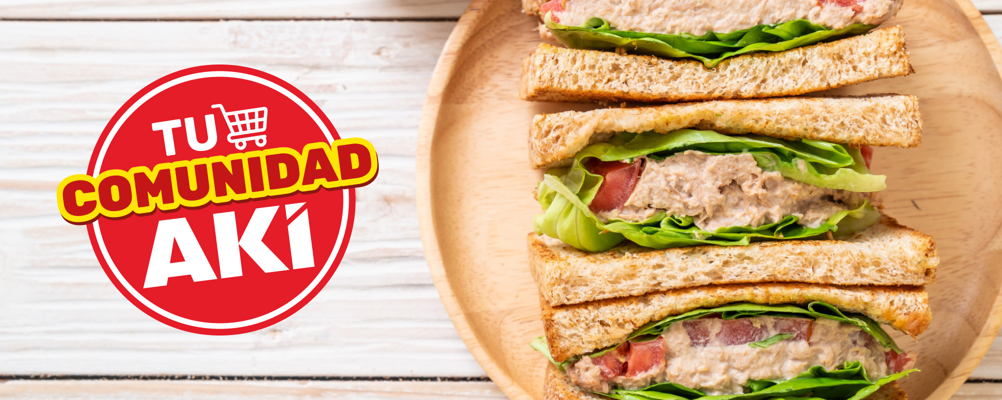 Sándwich de atún con vegetales frescos