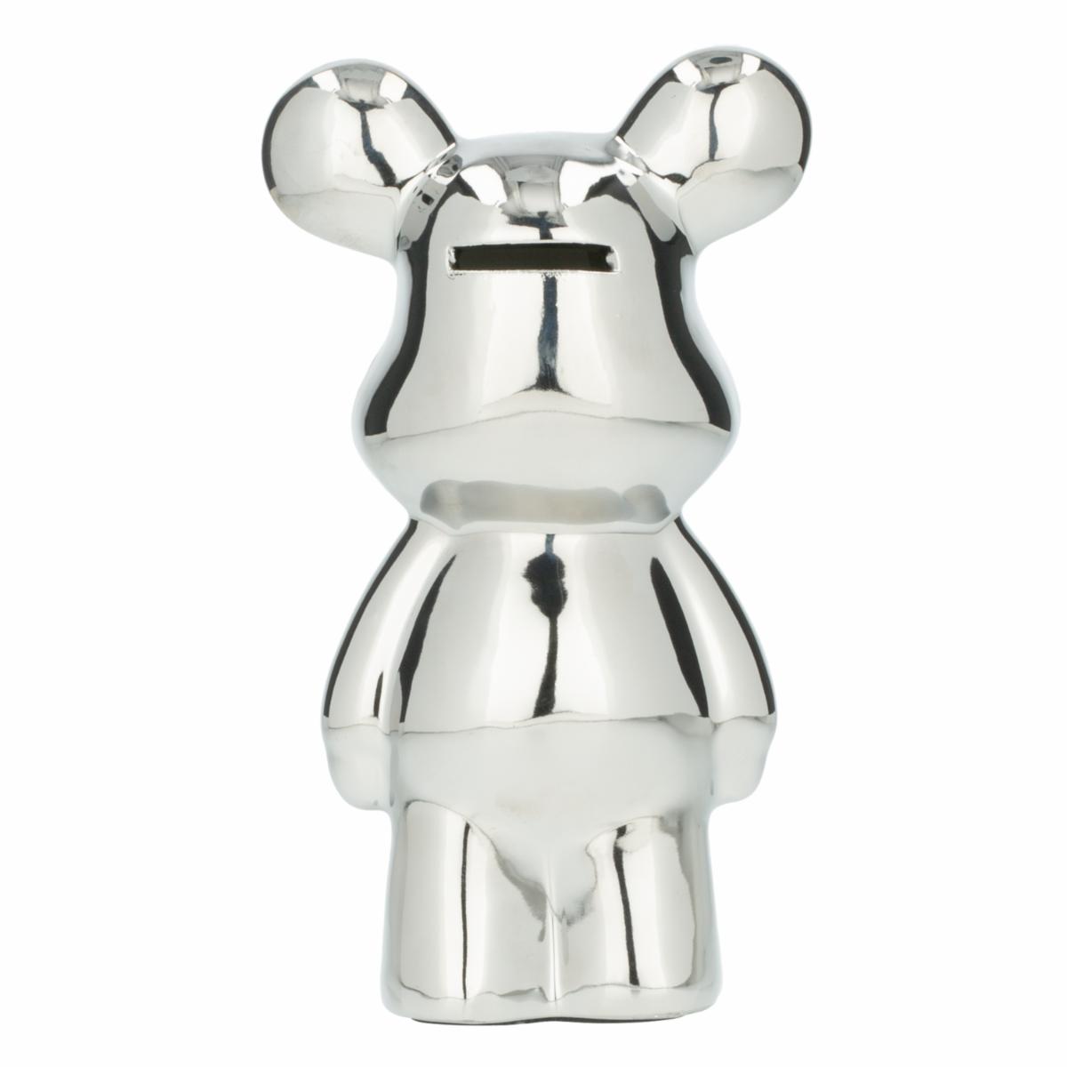 Figura Decorativa Oso Pop Art Plateado Mediano KOOME 1 Pieza - Imagen 4