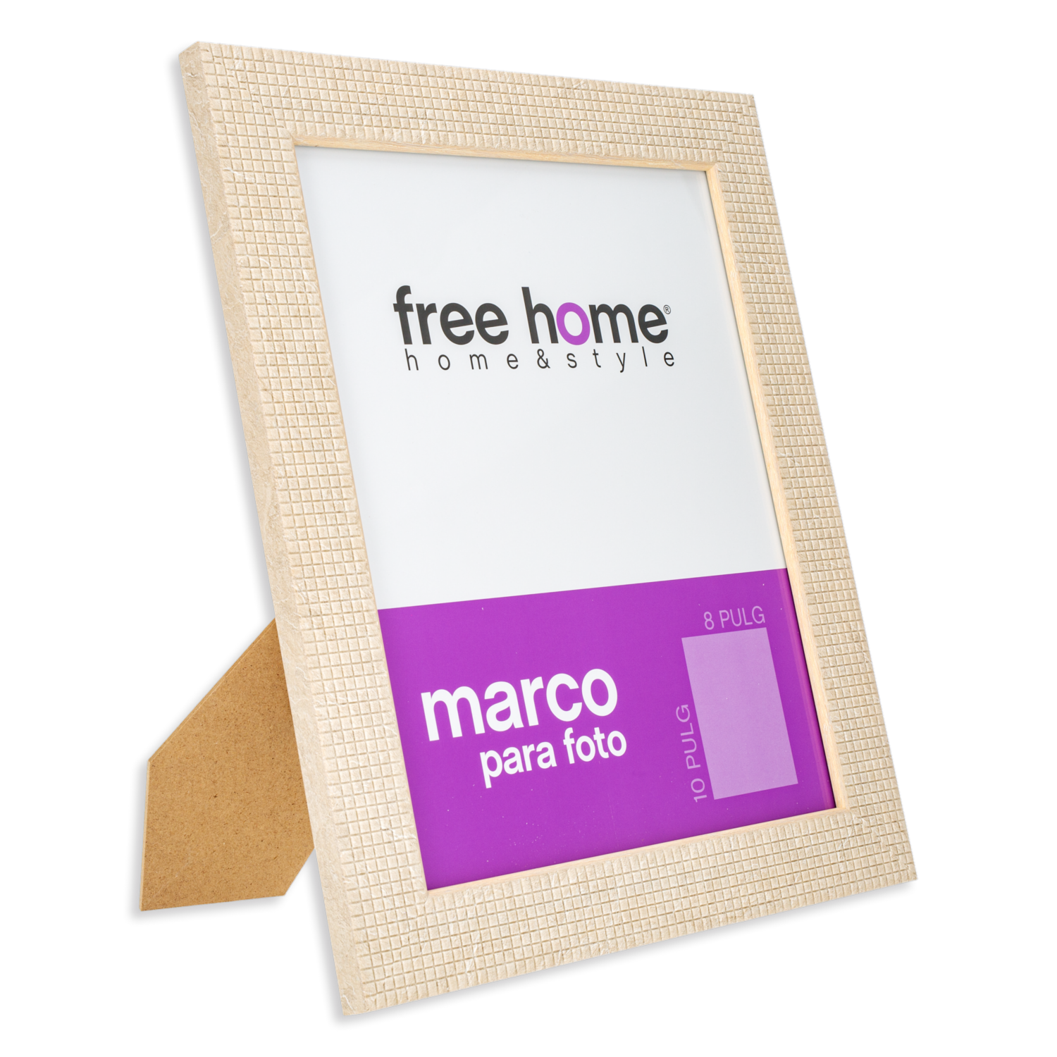 Portarretrato Relieve A Cuadros Crema FREE HOME 8X10″