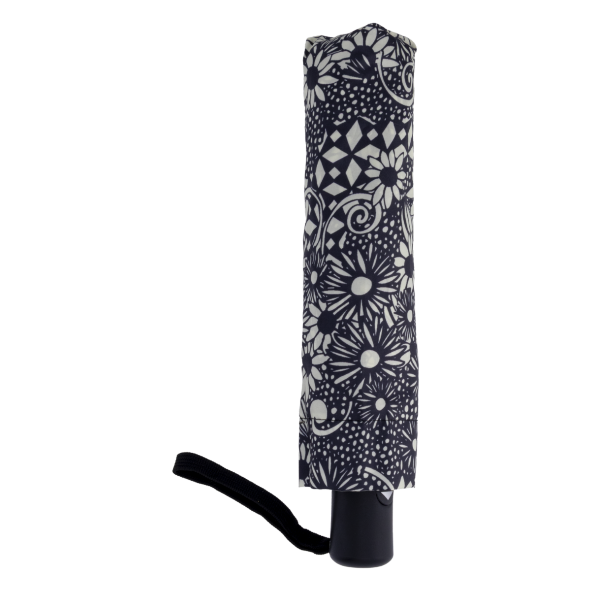 Paraguas Automático Diseño Flores Blanco Negro FREE HOME 21″