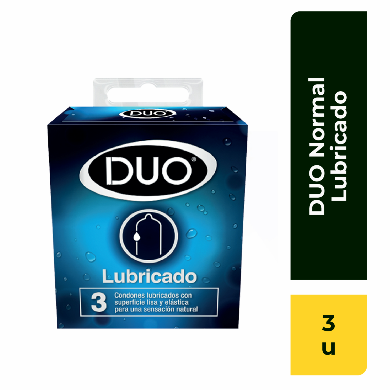 Condones Normal Lubricado DUO X 3 Unidades