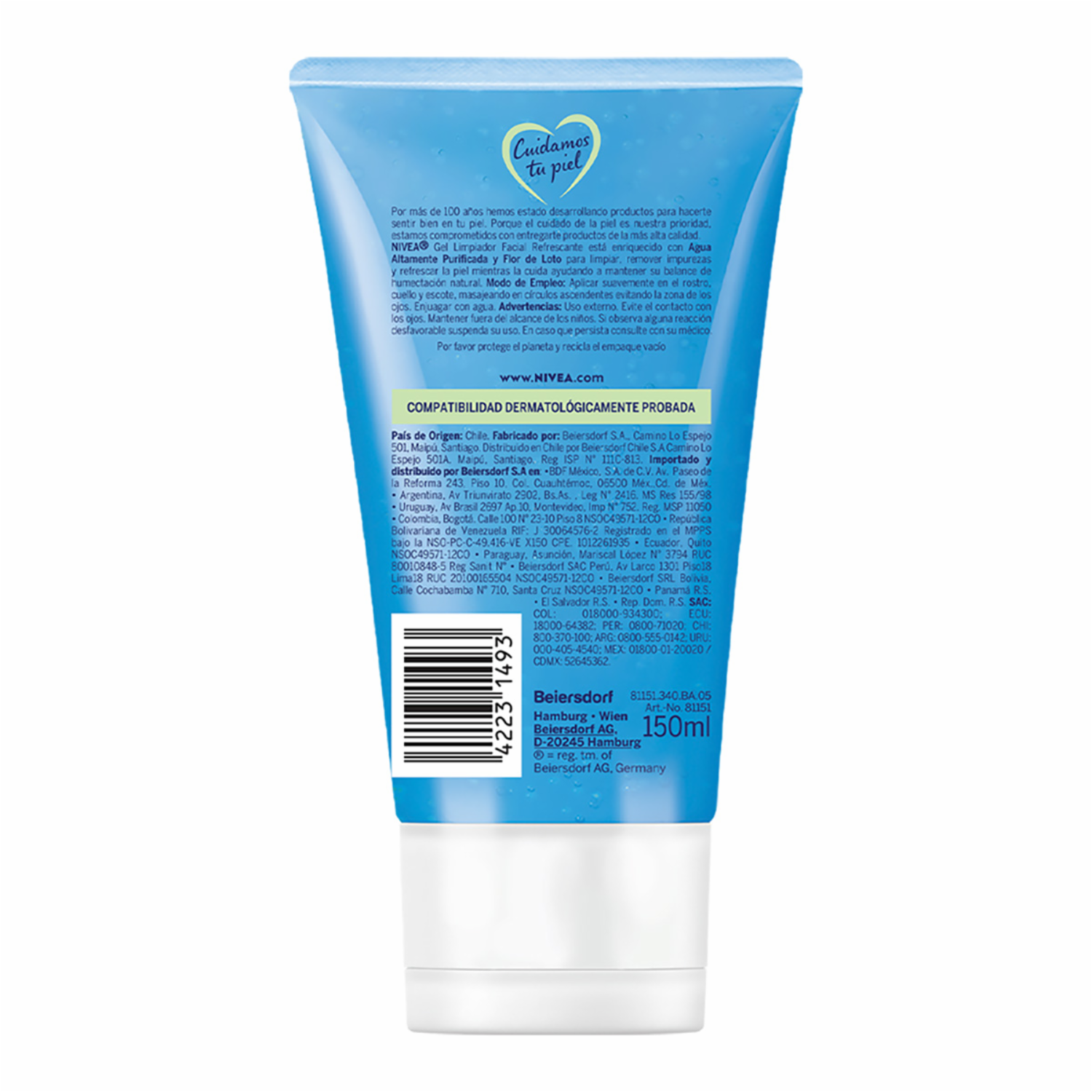 Limpiador Facial Gel Refrescante NIVEA 150 Ml