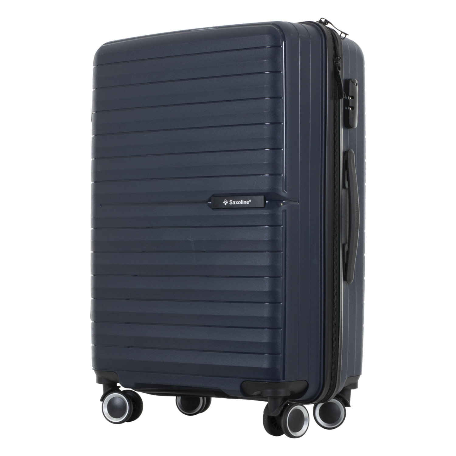 Maleta De Viaje Dura Modelo Fiesta Azul Marino SAXOLINE 67 Cm
