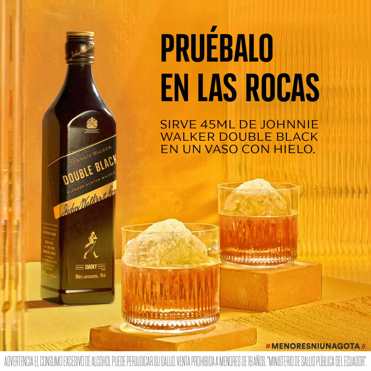 Whisky Double Black Botella JOHNNIE WALKER 750 Ml