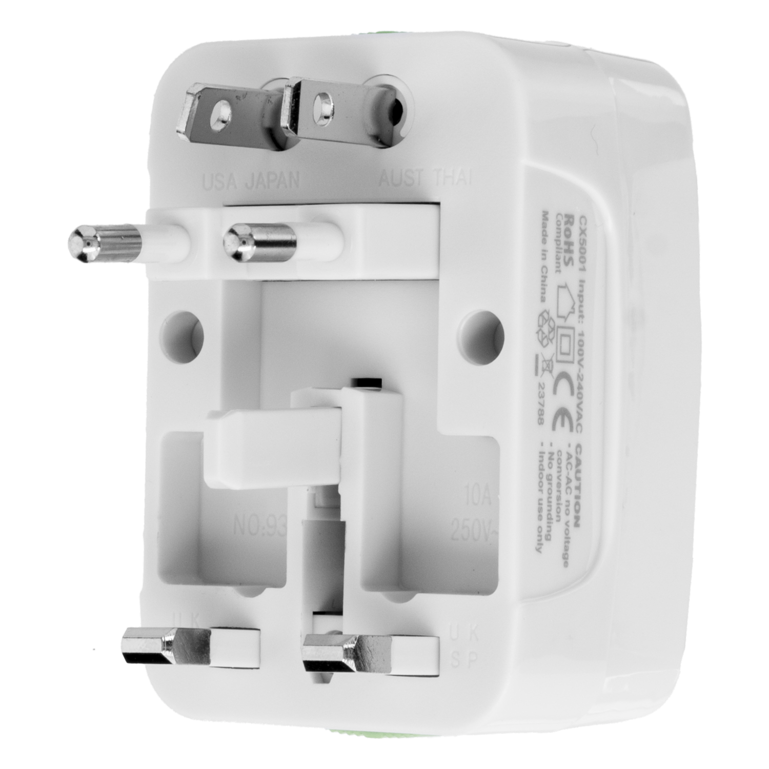 Adaptador Para Viaje Internacional 4 En 1 CHARGE WORX Unidad