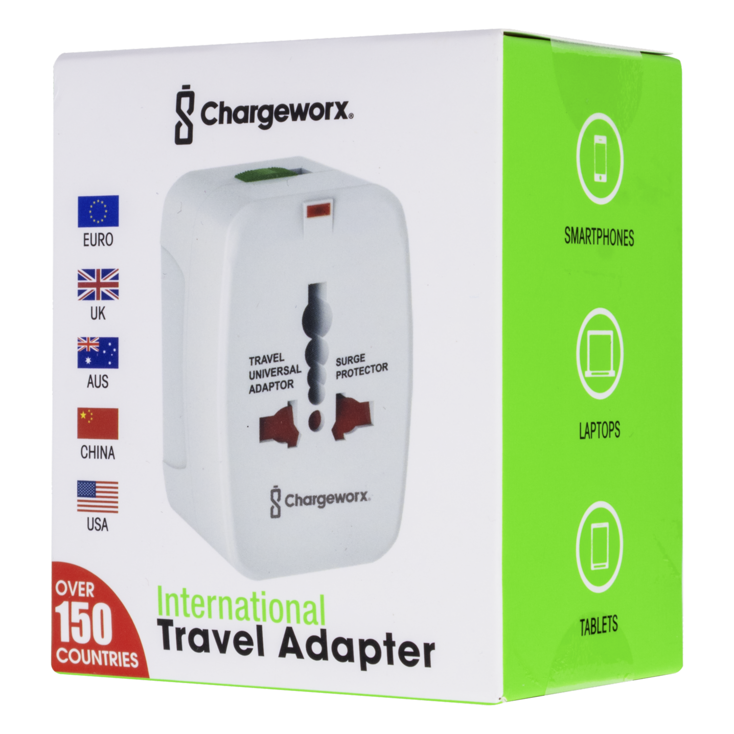 Adaptador Para Viaje Internacional 4 En 1 CHARGE WORX Unidad