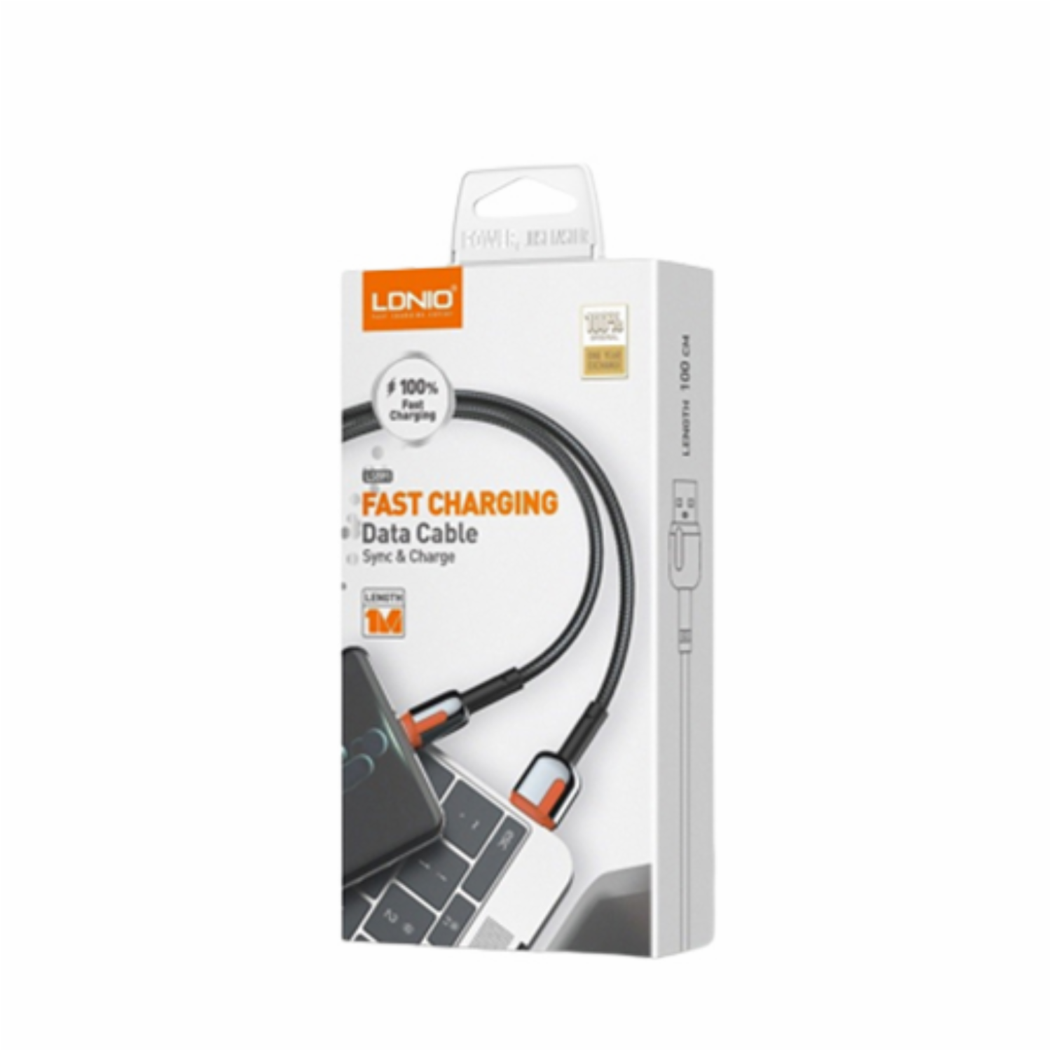 Cable De Carga Rápida Y Transferencia 2.4A Tela Negro LDNIO 1 M