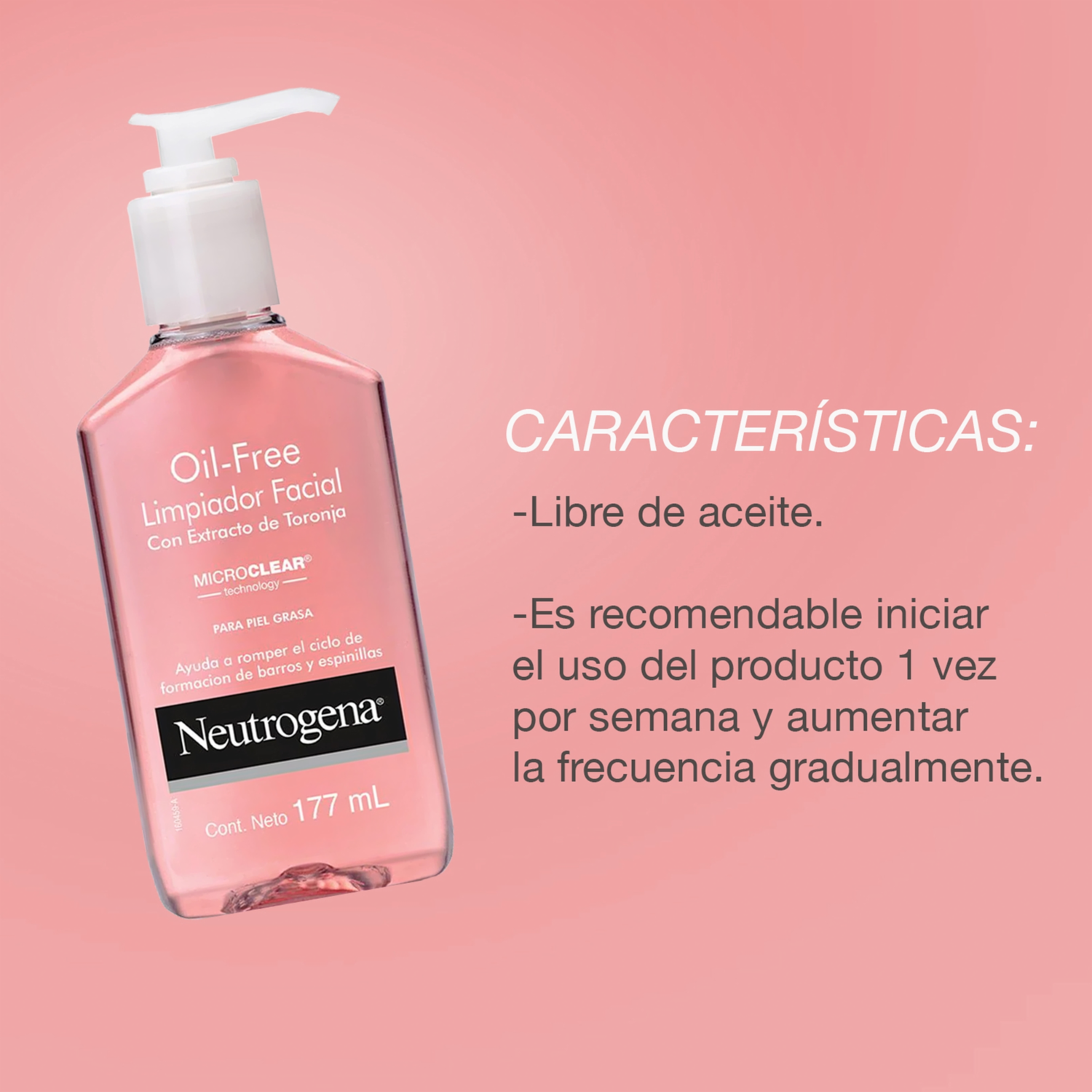 Limpiador Facial Oil Free Con Extracto De Toronja NEUTROGENA 177 Ml