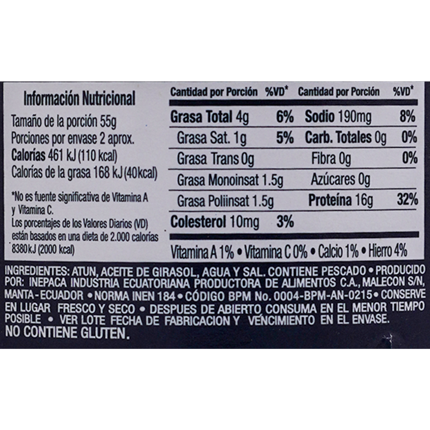 Atún En Aceite De Girasol Abre Fácil Sin Gluten VAN CAMP´S 160 G