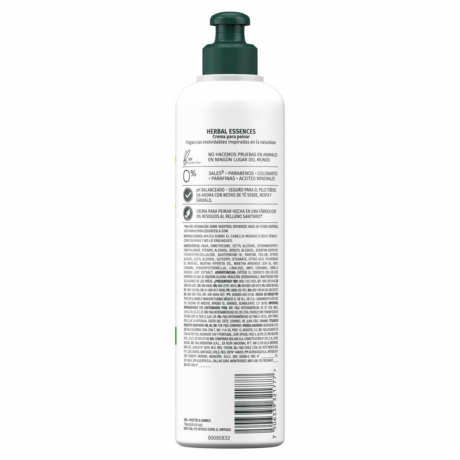 Crema Para Peinar Té verde y Menta HERBAL ESSENCES 300 Ml