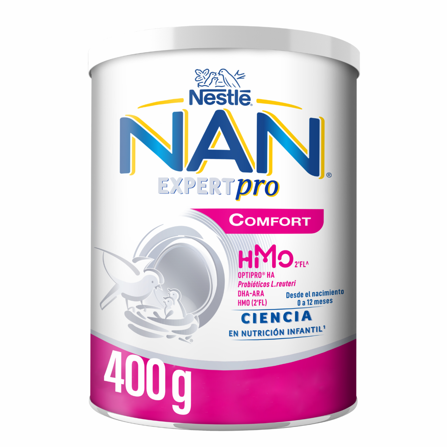 Leche En Fórmula Suplemento Infantil Confort Con Probióticos y HMO NAN 400 G