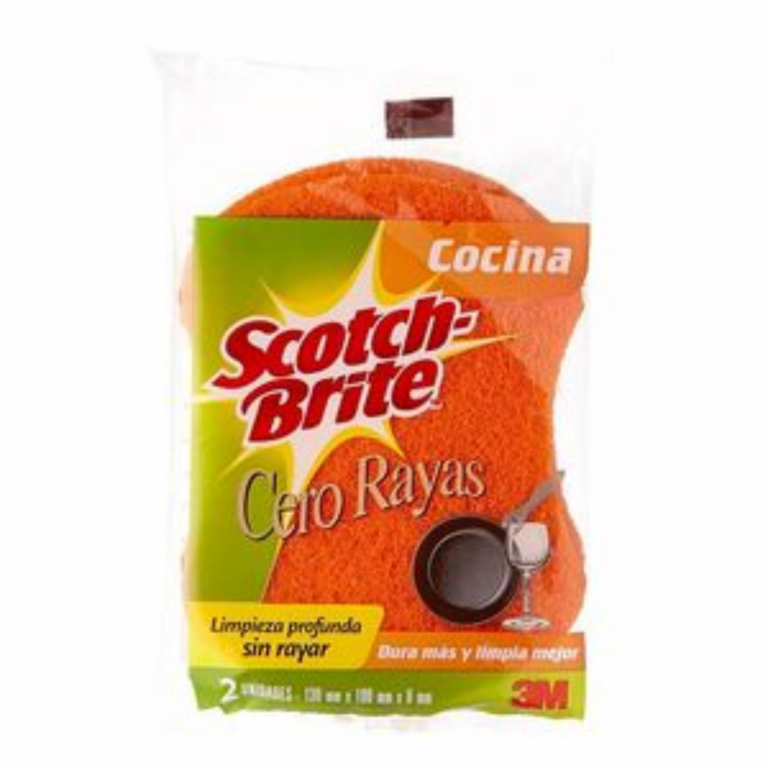 Fibra Cero Rayas Naranja SCOTCH-BRITE X 2 Uds