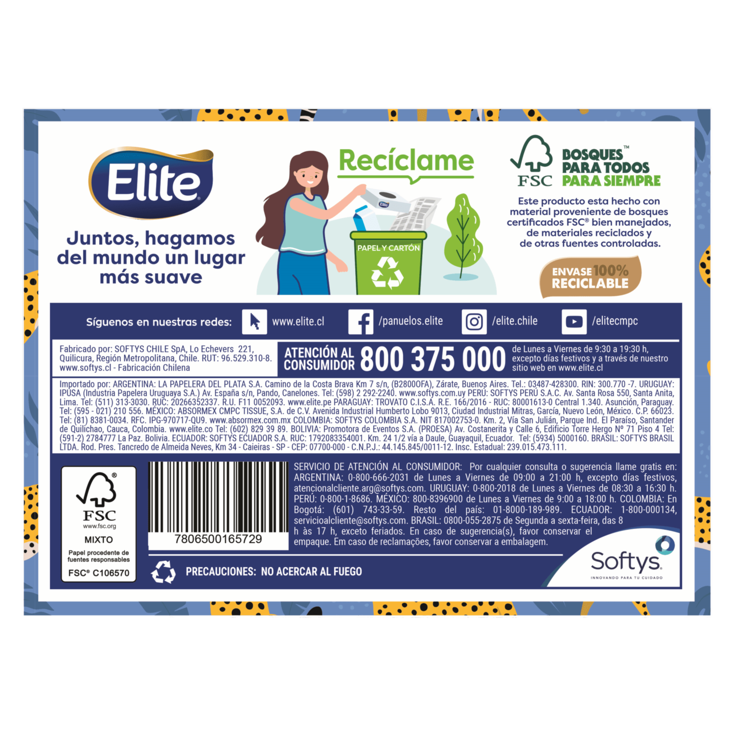 Pañuelo Desechable Pack Familiar Pague 2 Lleve 3 ELITE 3 X 90 Uds