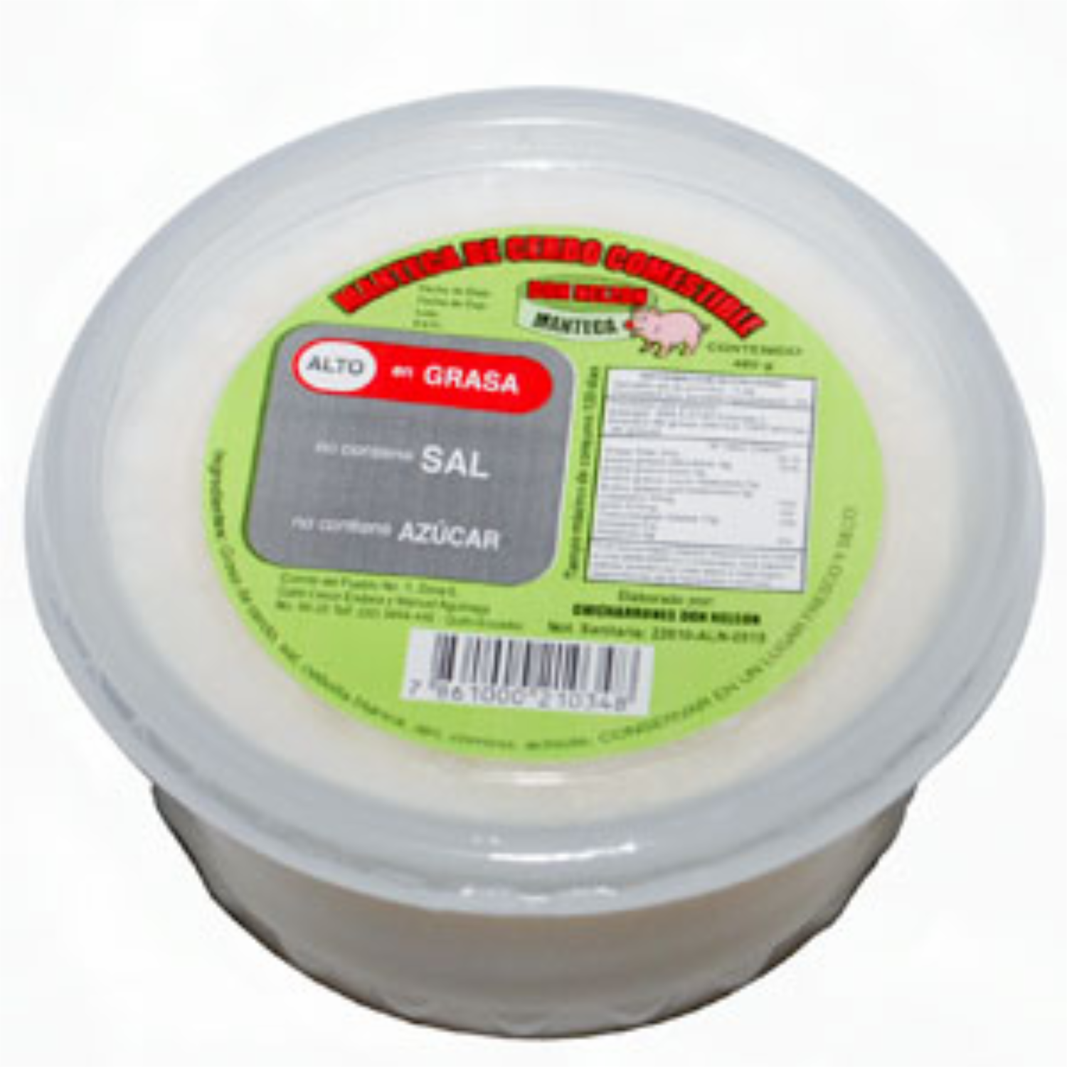 Manteca De Cerdo Comestible DON NELZON 400g