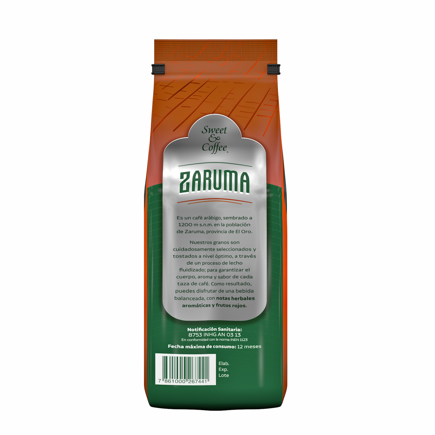 Café Tostado Y Molido Arábigo Zaruma SWEET & COFFEE 400 G