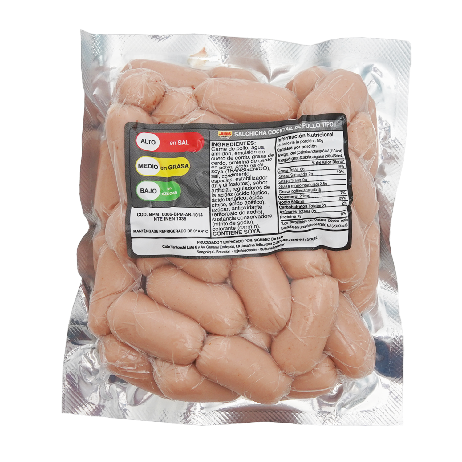 Salchichas De Cocktail De Pollo JURIS 500 G