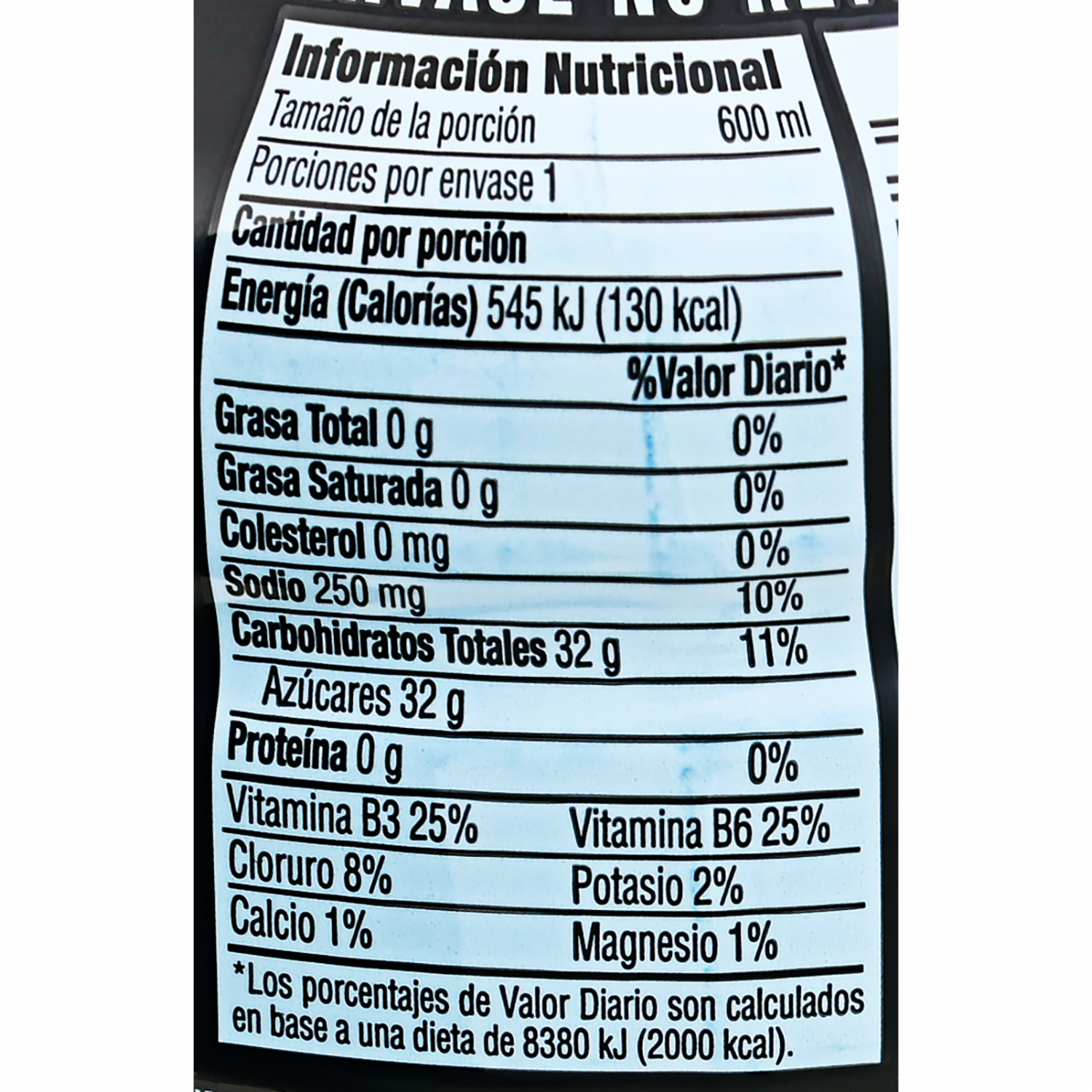 Bebida Hidratante Sabor A Mora Azul POWERADE 600 Ml