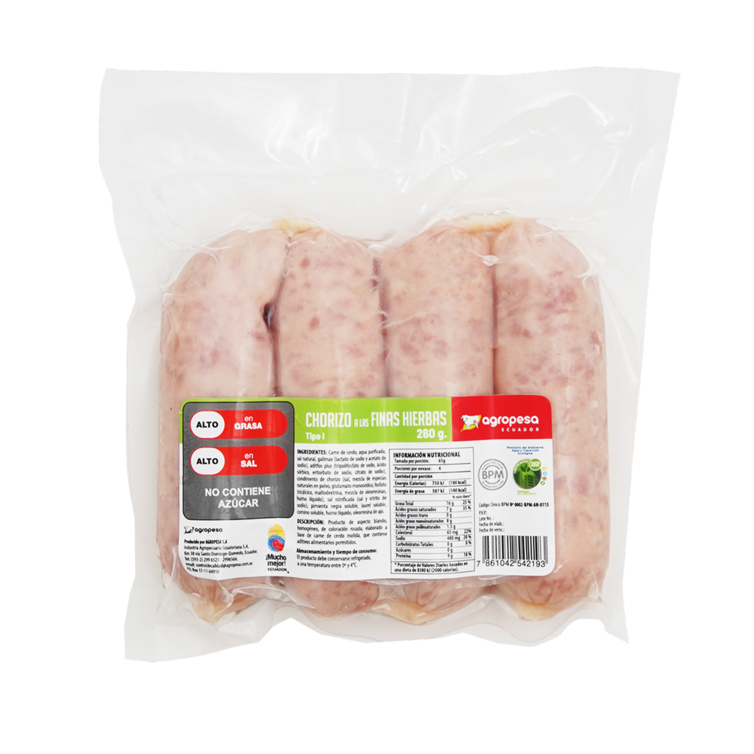 Chorizo Finas Hierbas AGROPESA Bandeja