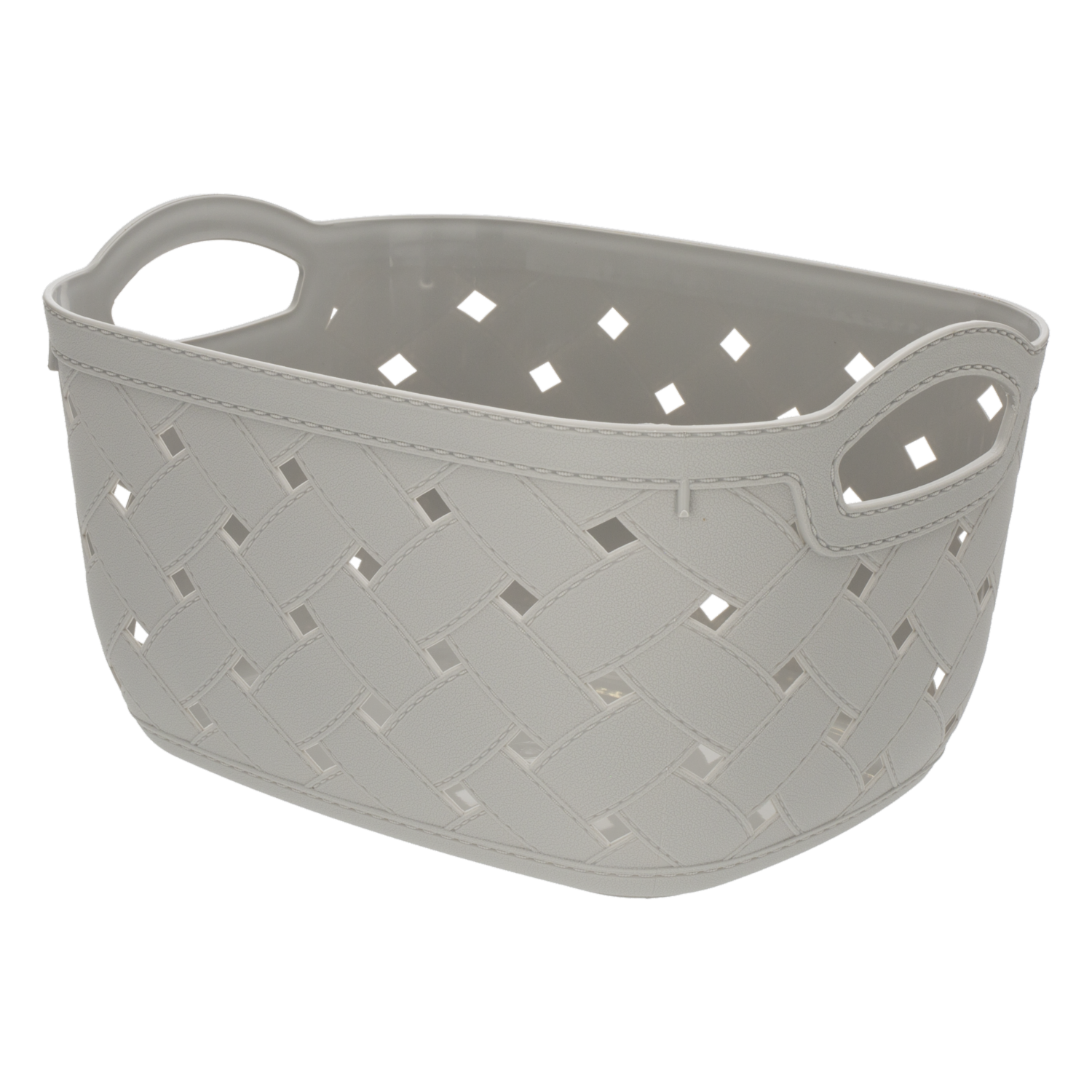 Cesto Diseño Artisan 11 Litros  Gris PLAPASA 30X28X22 Cm