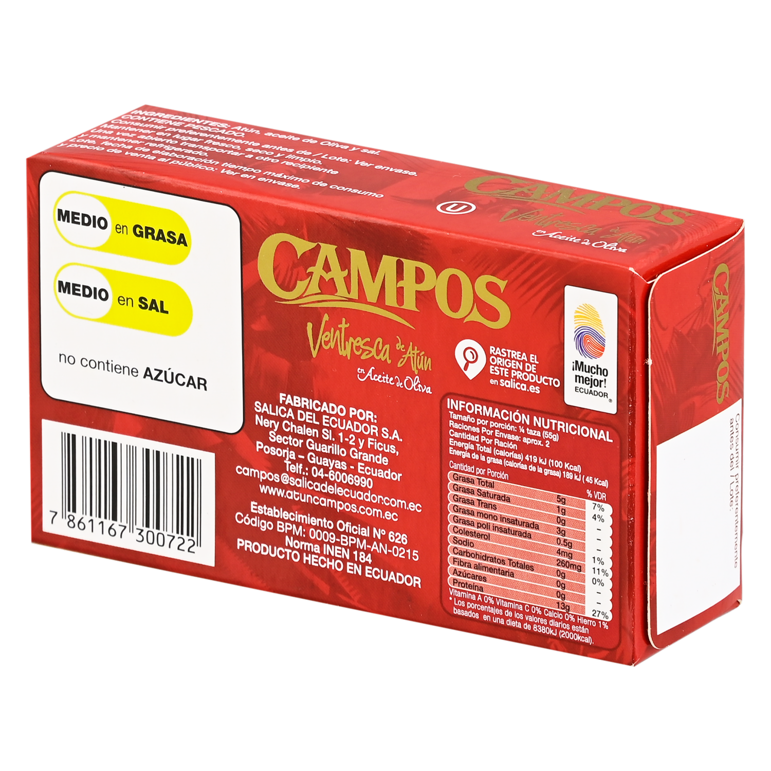 Ventresca De Atún En Aceite De Oliva CAMPOS 120 G