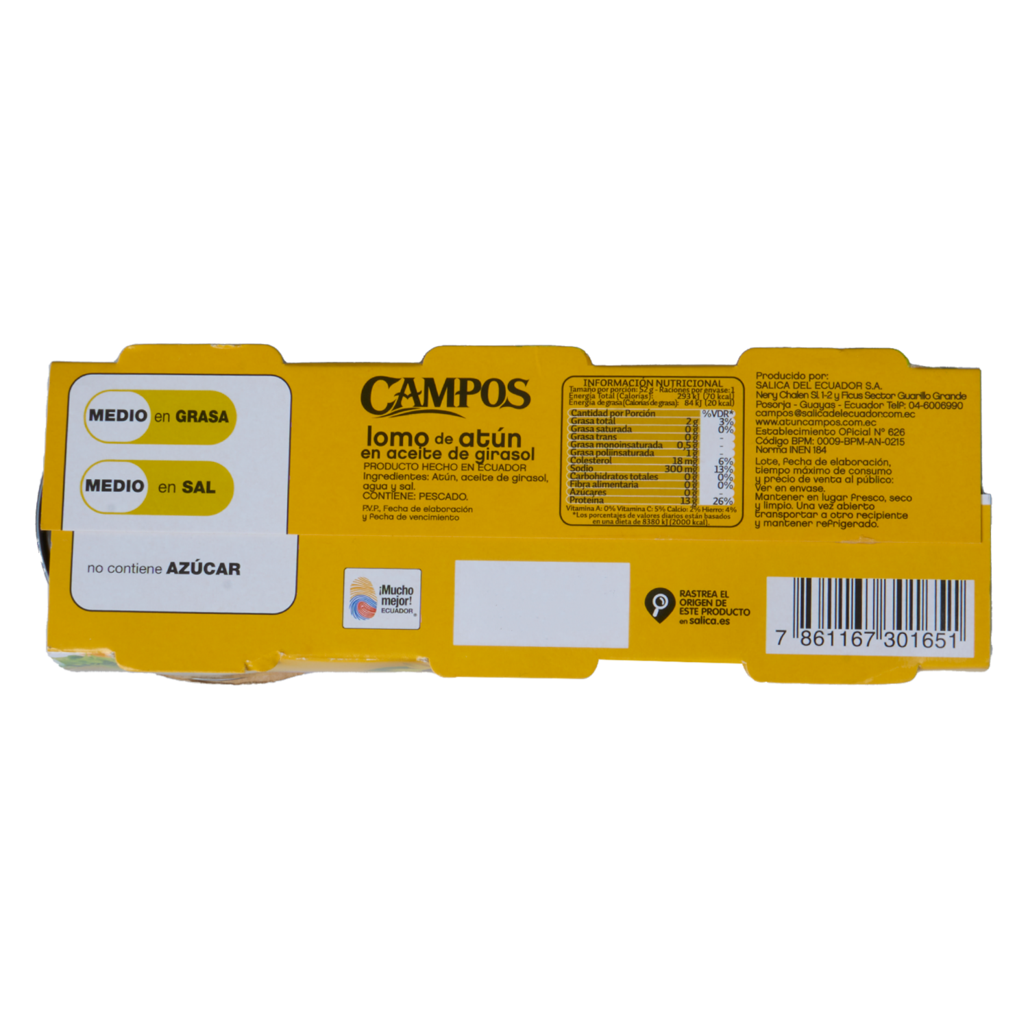 Atún En Aceite De Girasol CAMPOS 3 X 80 G