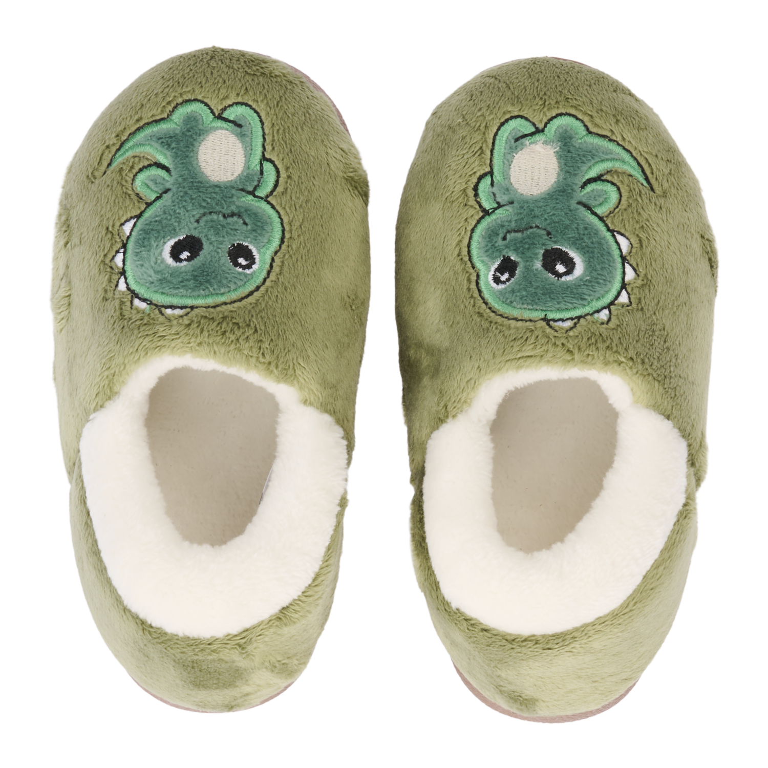 Pantuflas Bebé Niño Bordada Dinosaurio Verde CM ESENCIAL