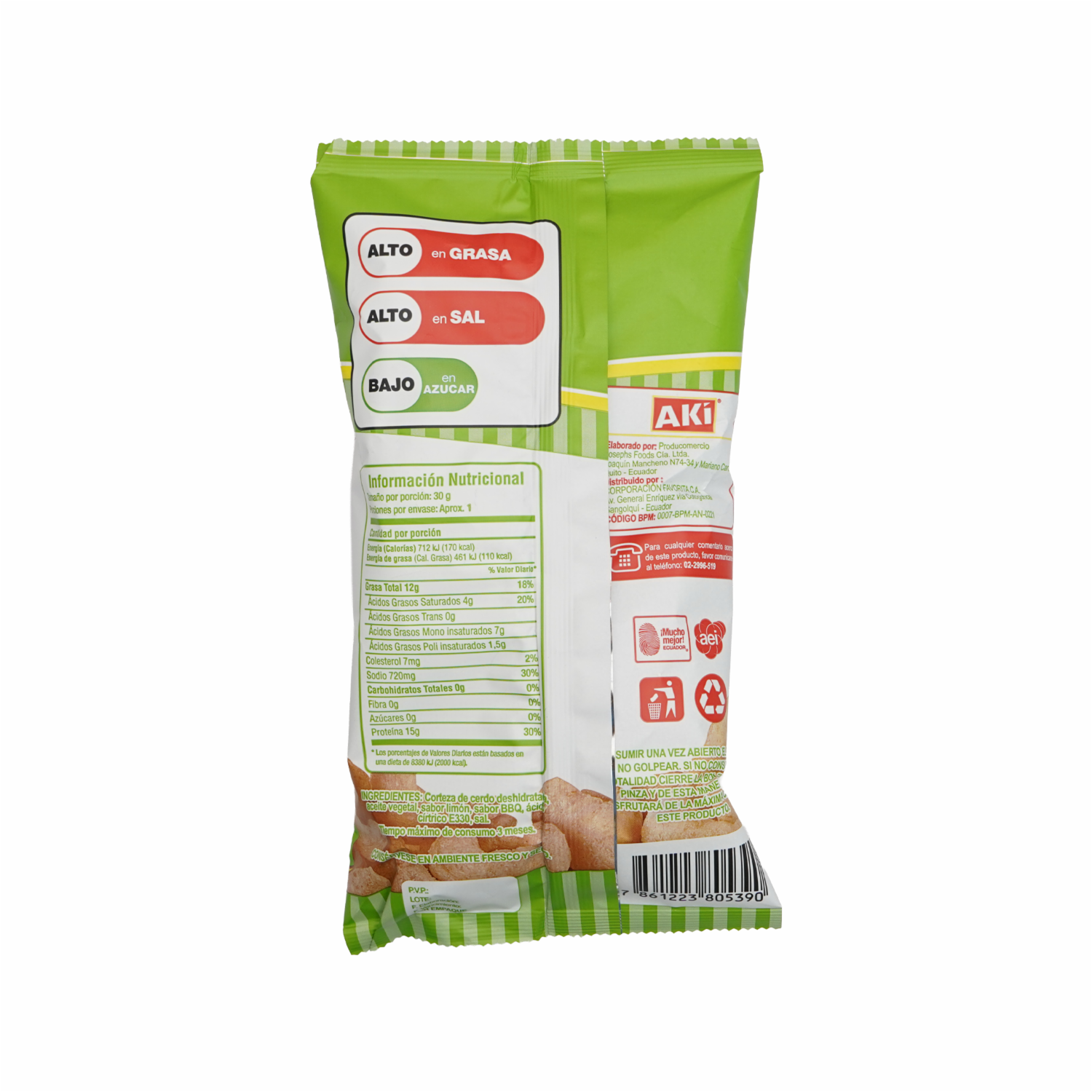 Cueritos Sabor A Limón AKÍ 40 G