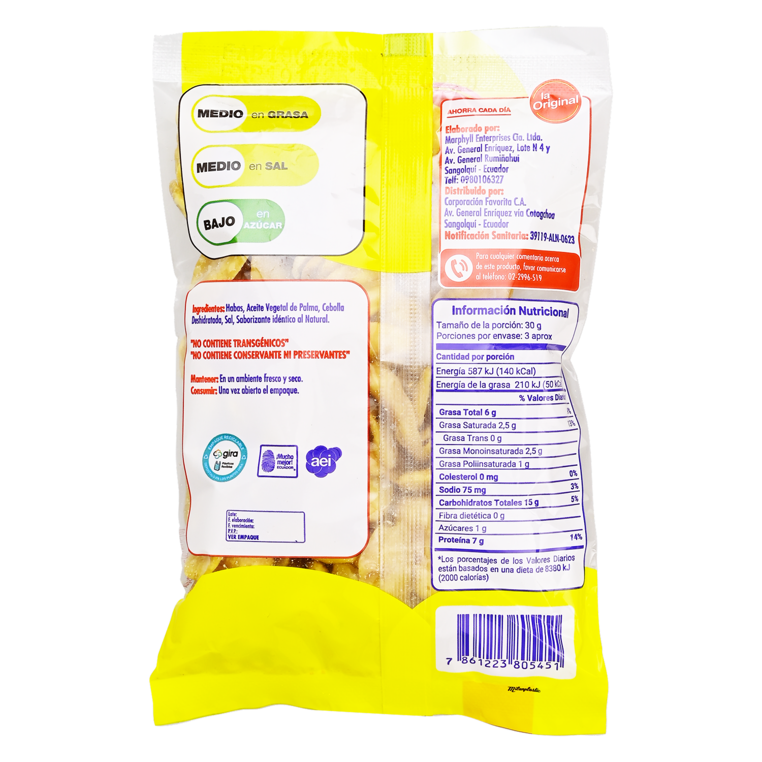 Habas Tostadas Con Cebolla LA ORIGINAL 100 G