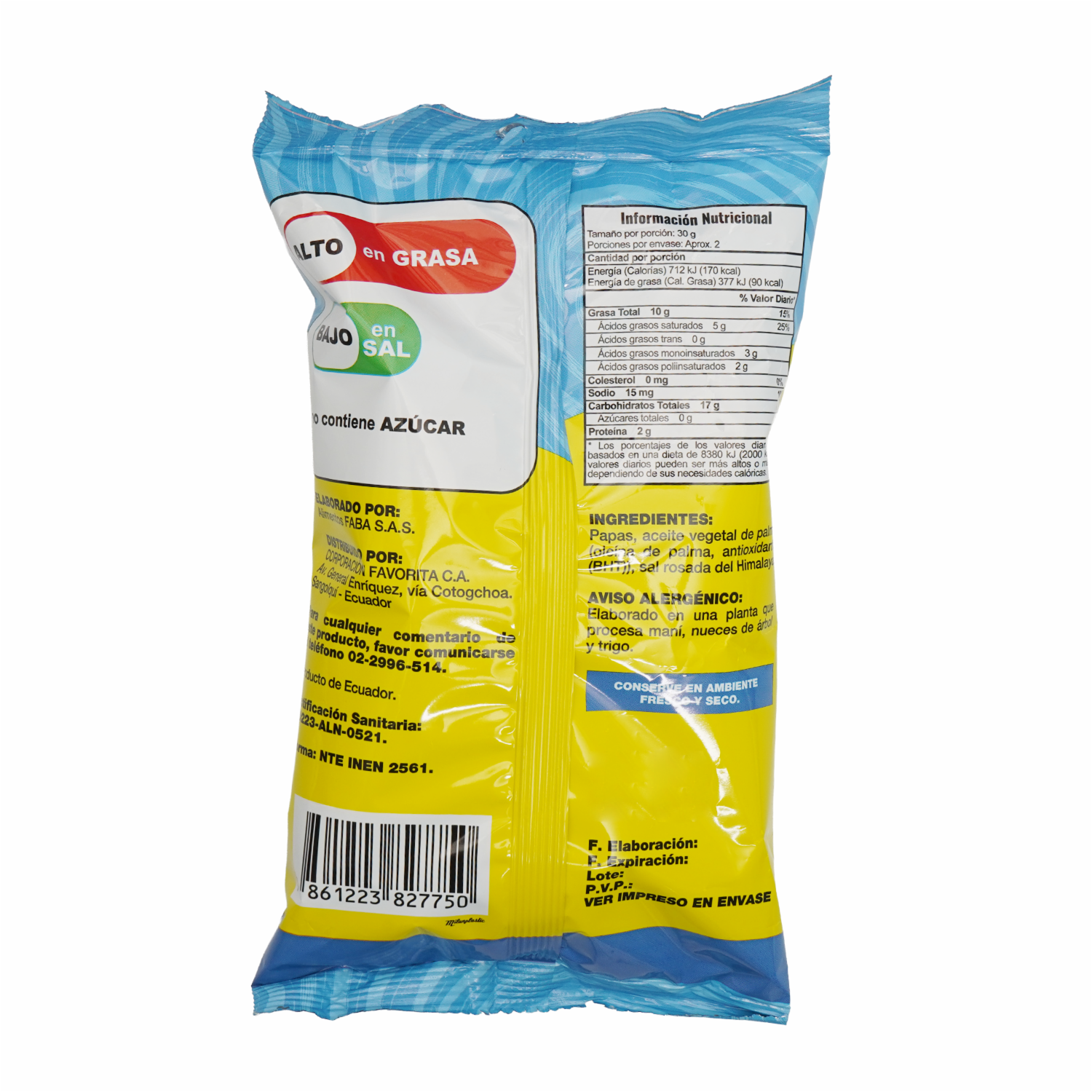 Papas Fritas Onduladas EL ARTESANAL 50 G