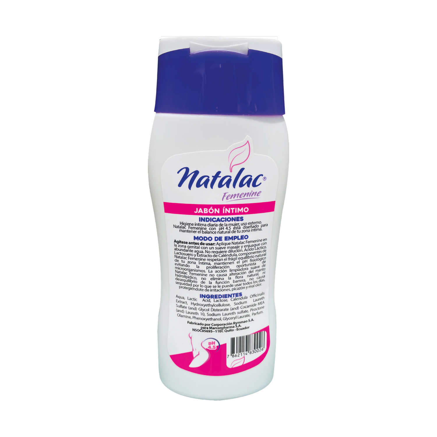 Jabón Íntimo Femenine Con Ácido Láctico Y Lactosuero NATALÁC 220 Ml