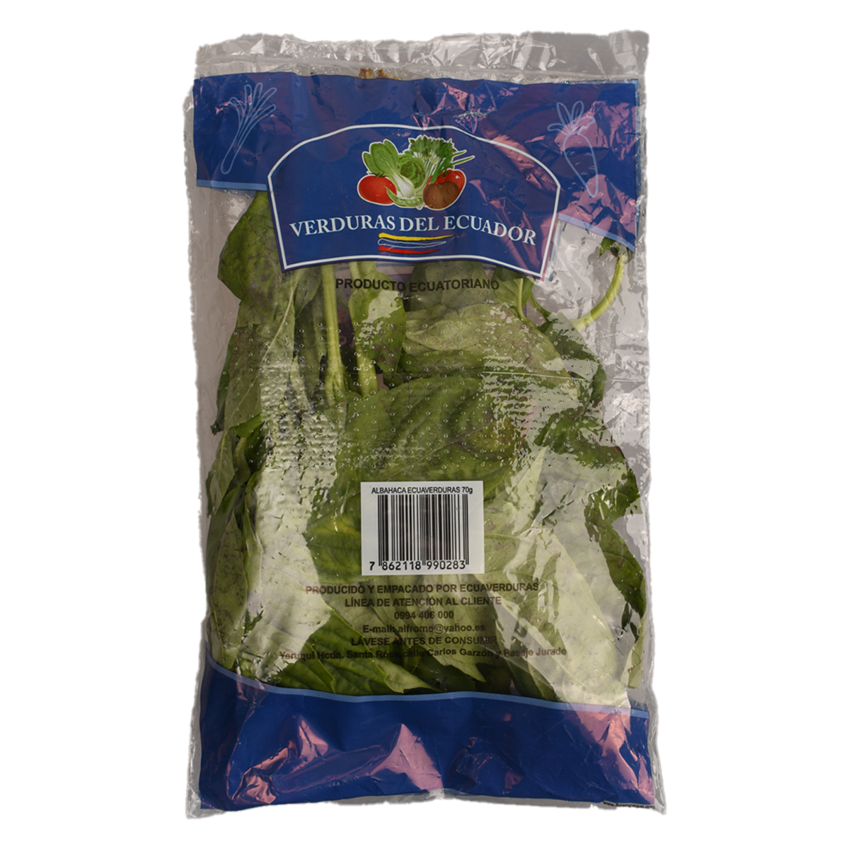 Albahaca Fresca ECUAVERDURAS 70 G