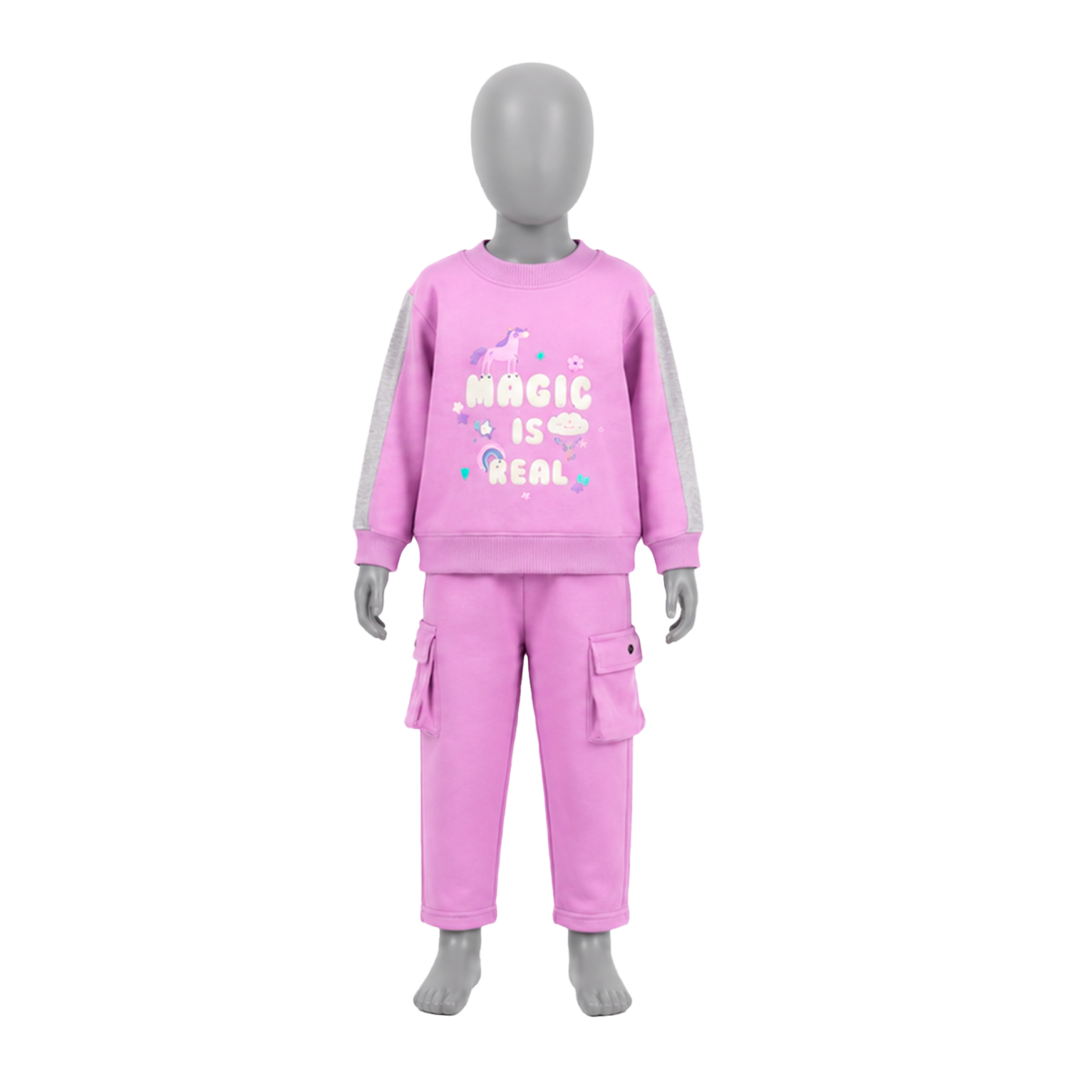 Conjunto 2 Piezas Chompa Cuello Redondo Y Jogger Con Rib En La Cintura MILYS KIDS