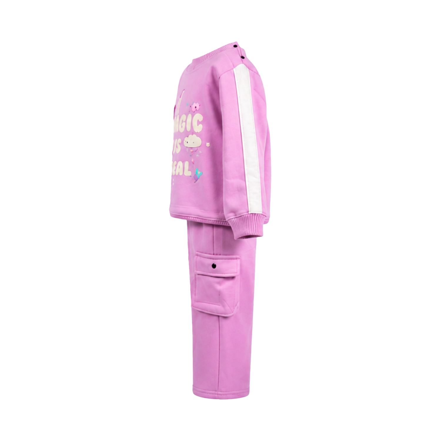 Conjunto 2 Piezas Chompa Cuello Redondo Y Jogger Con Rib En La Cintura MILYS KIDS