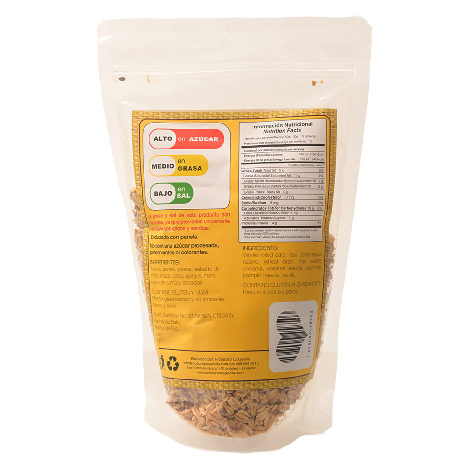 Granola Empacada LA GAVILLA 350 G