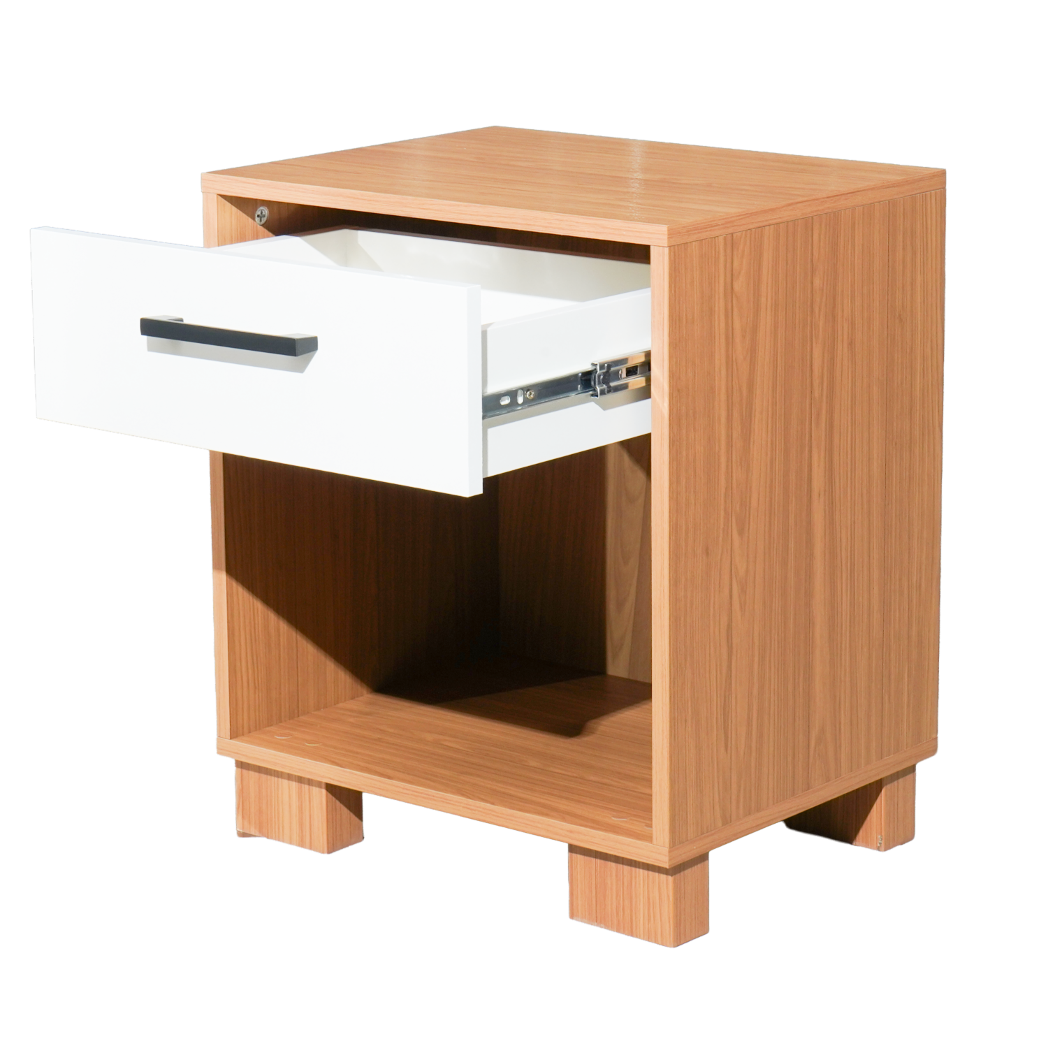 Velador Con 1 Cajón Modelo W343 Jw Freijo Off Blanco DALLA COSTA Mdf