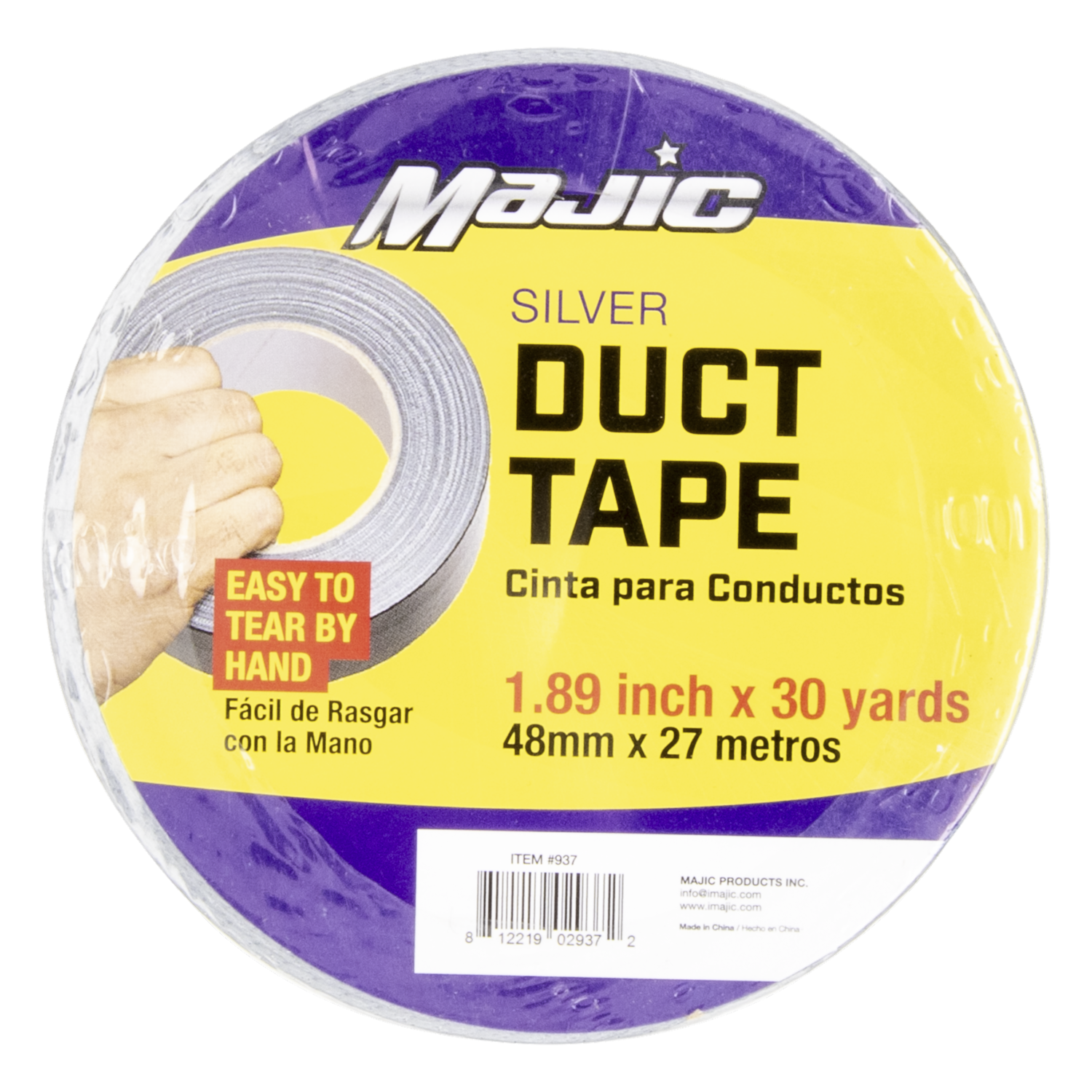 Cinta Adhesiva De Ducto Silver MAJIC 48Mm X 27M