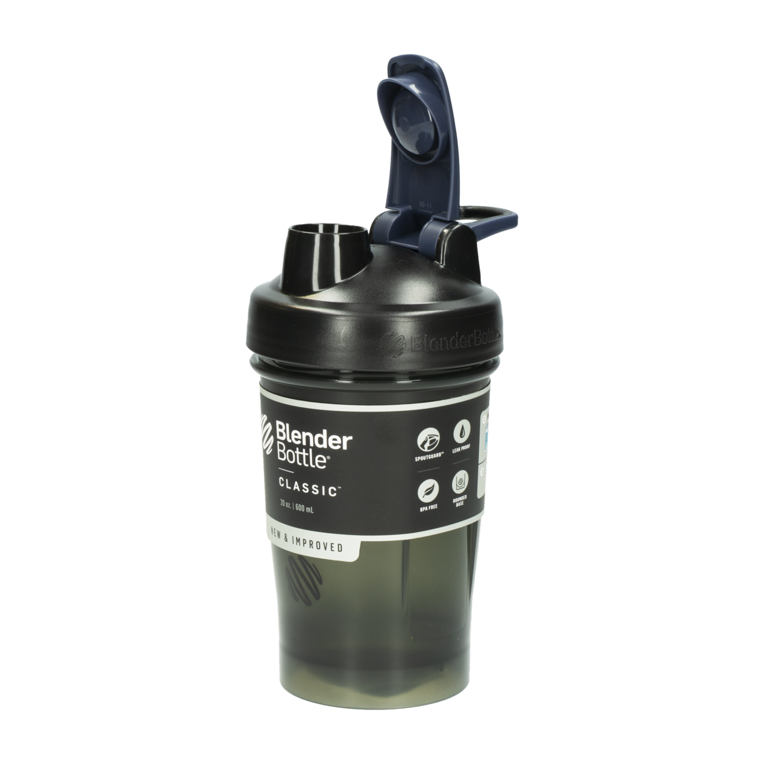 Tomatodo Classic Negra Con Bola Mezcladora BLENDER BOTTLE 600 Ml