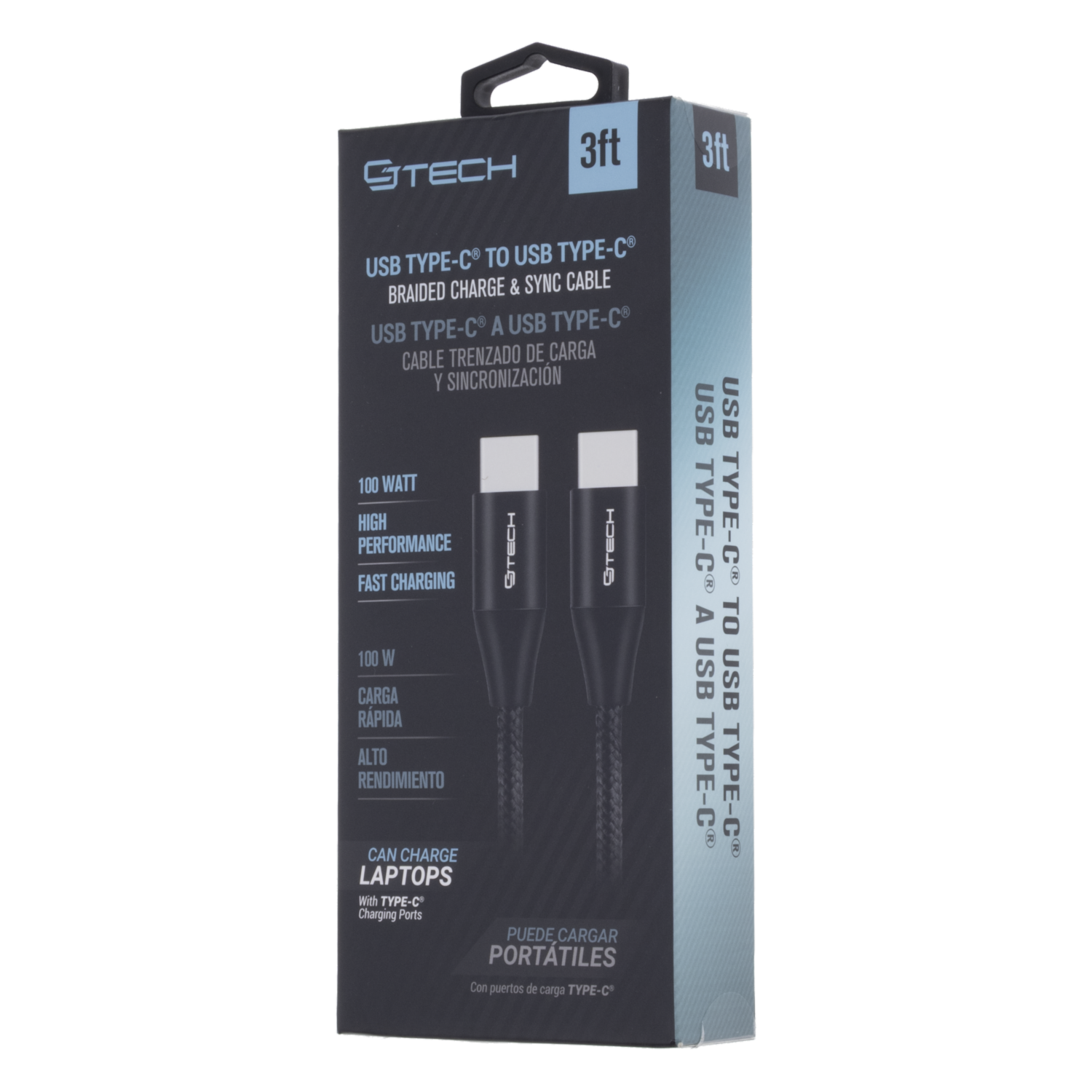 Cable Cargador De Alto Rendimiento Tipo C A Tipo C CJ TECH 100 W